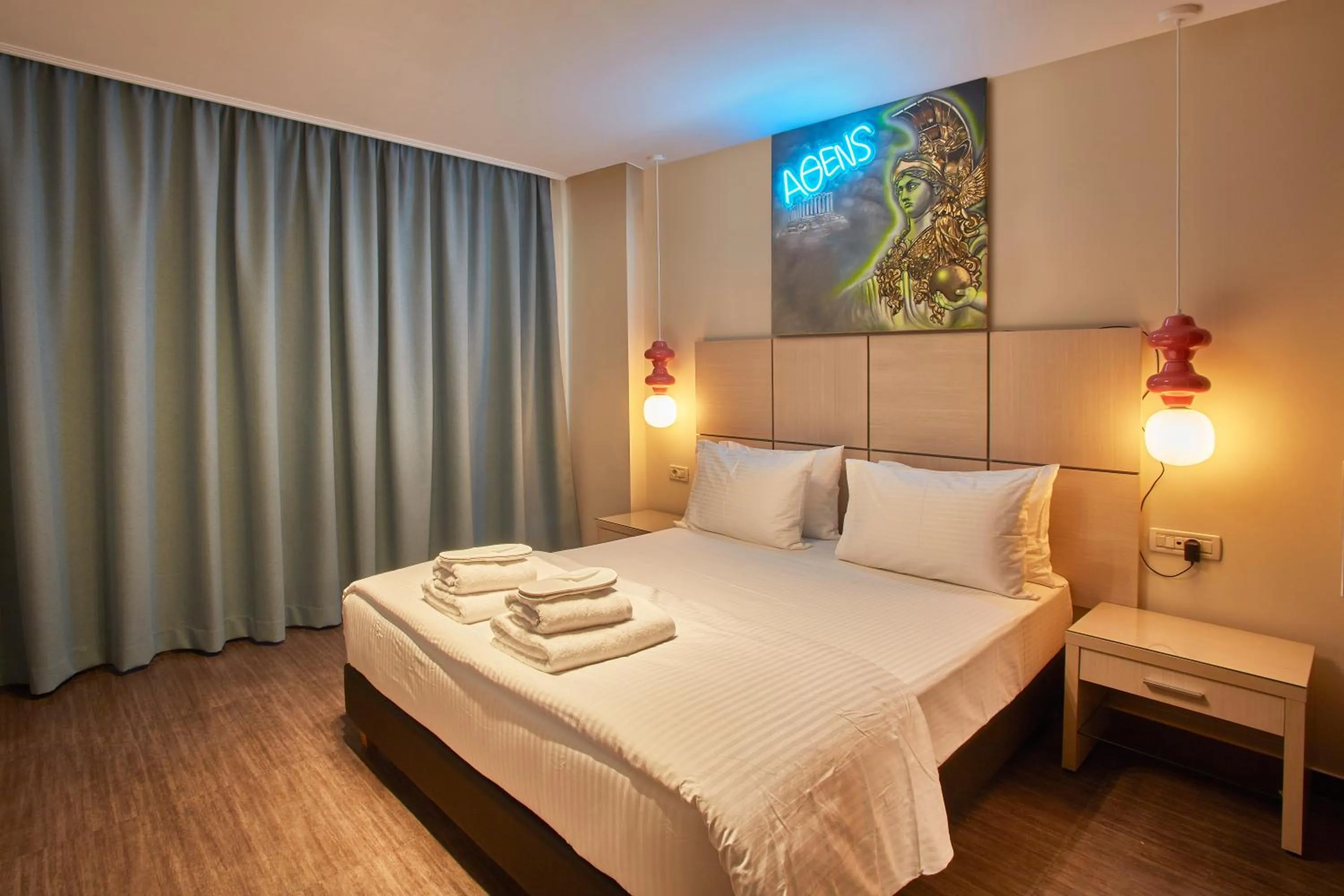 Bed in Athens Way Pop Art Hotel