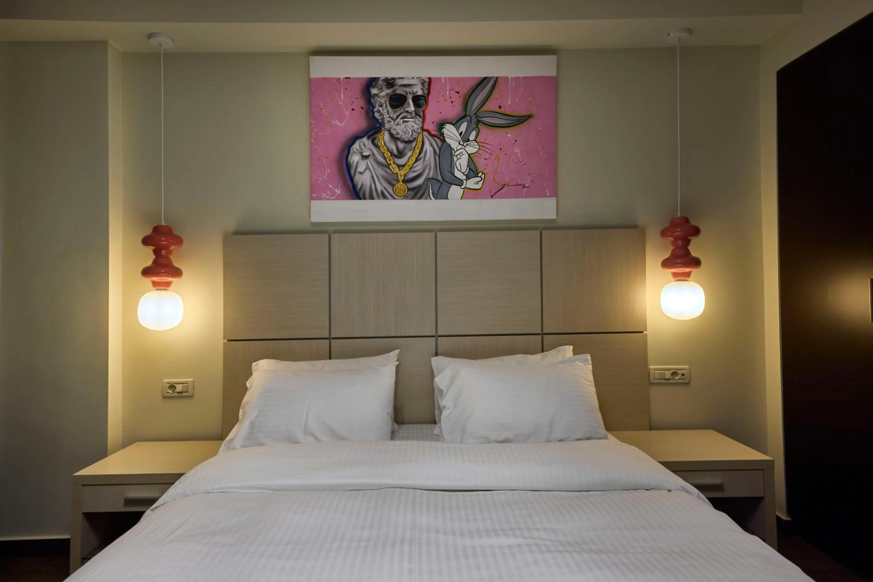 Bed in Athens Way Pop Art Hotel