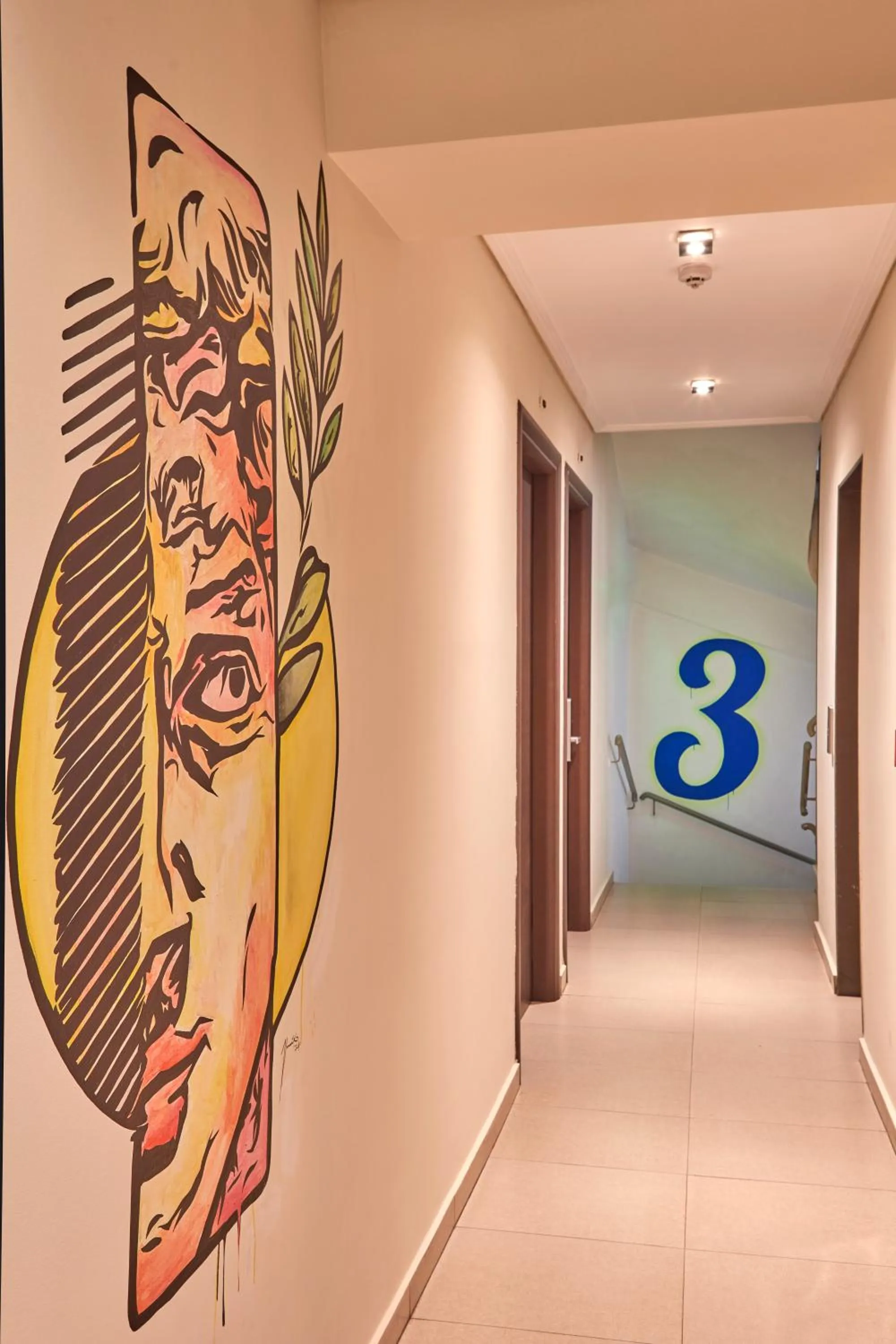 Decorative detail in Athens Way Pop Art Hotel