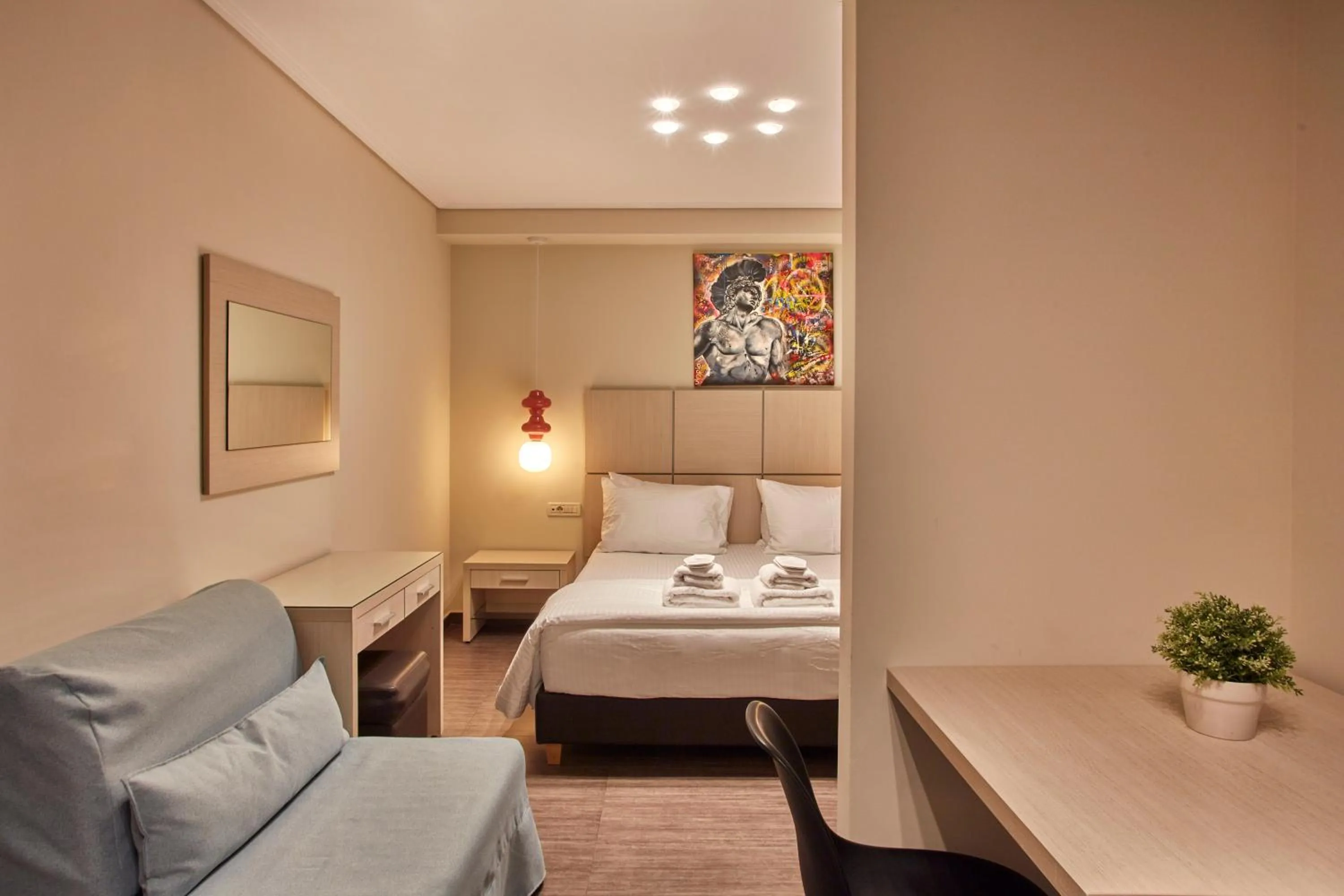 Bed in Athens Way Pop Art Hotel