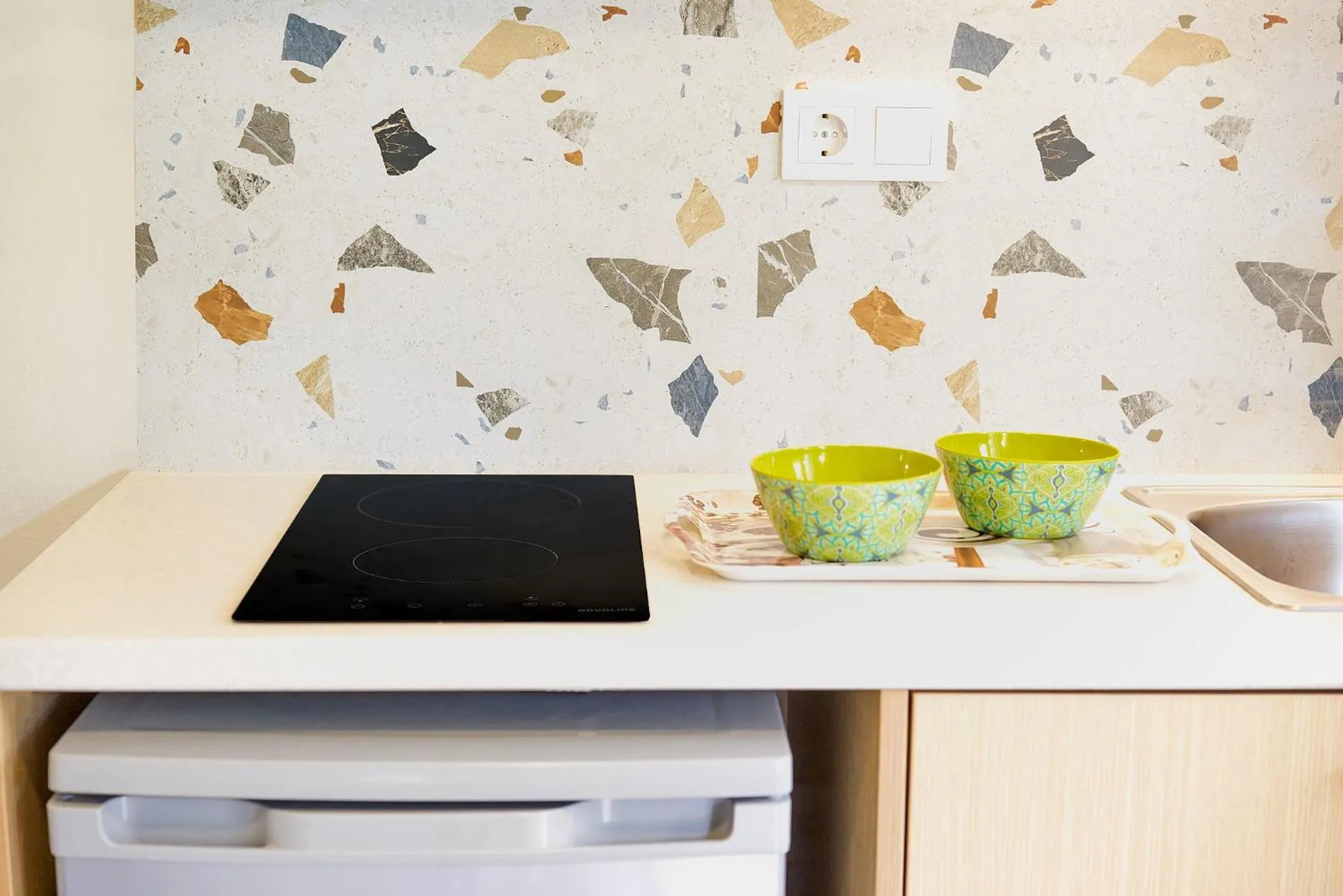 Kitchen or kitchenette in Sergiani Garden Hotel Apartments