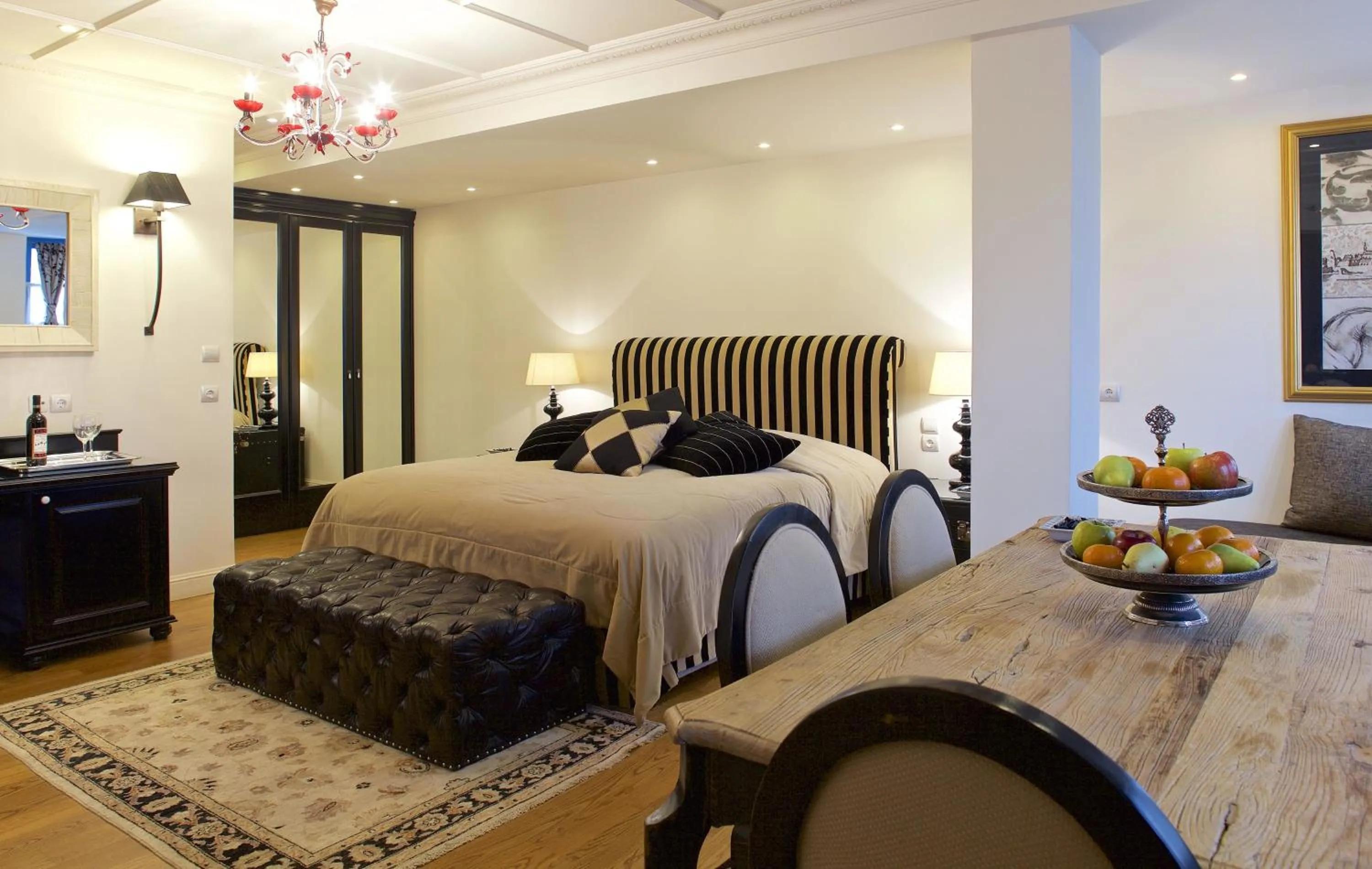 Bed in Zagori Suites Luxury Residences