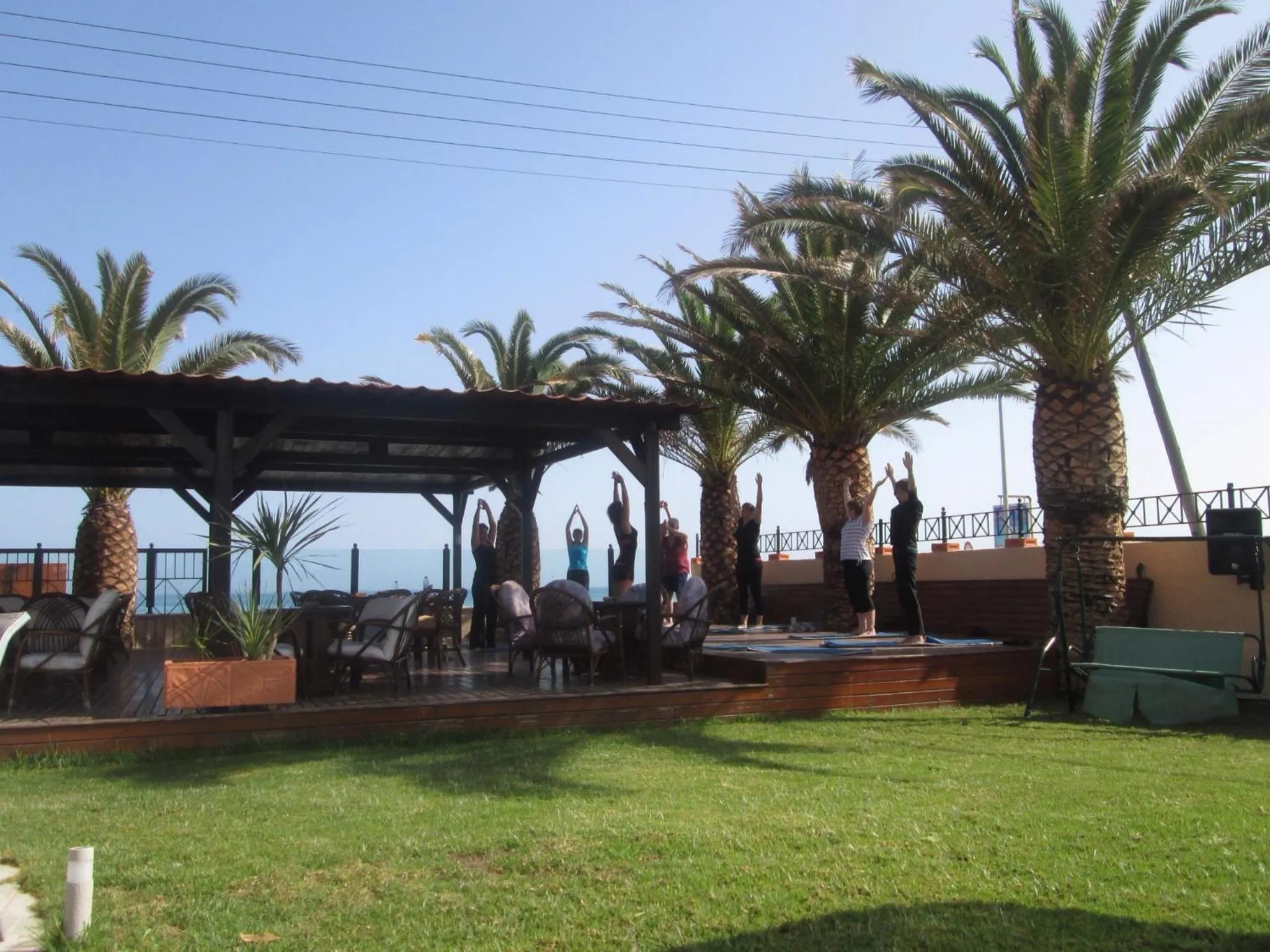 Patio in Ninos On The Beach Hotel
