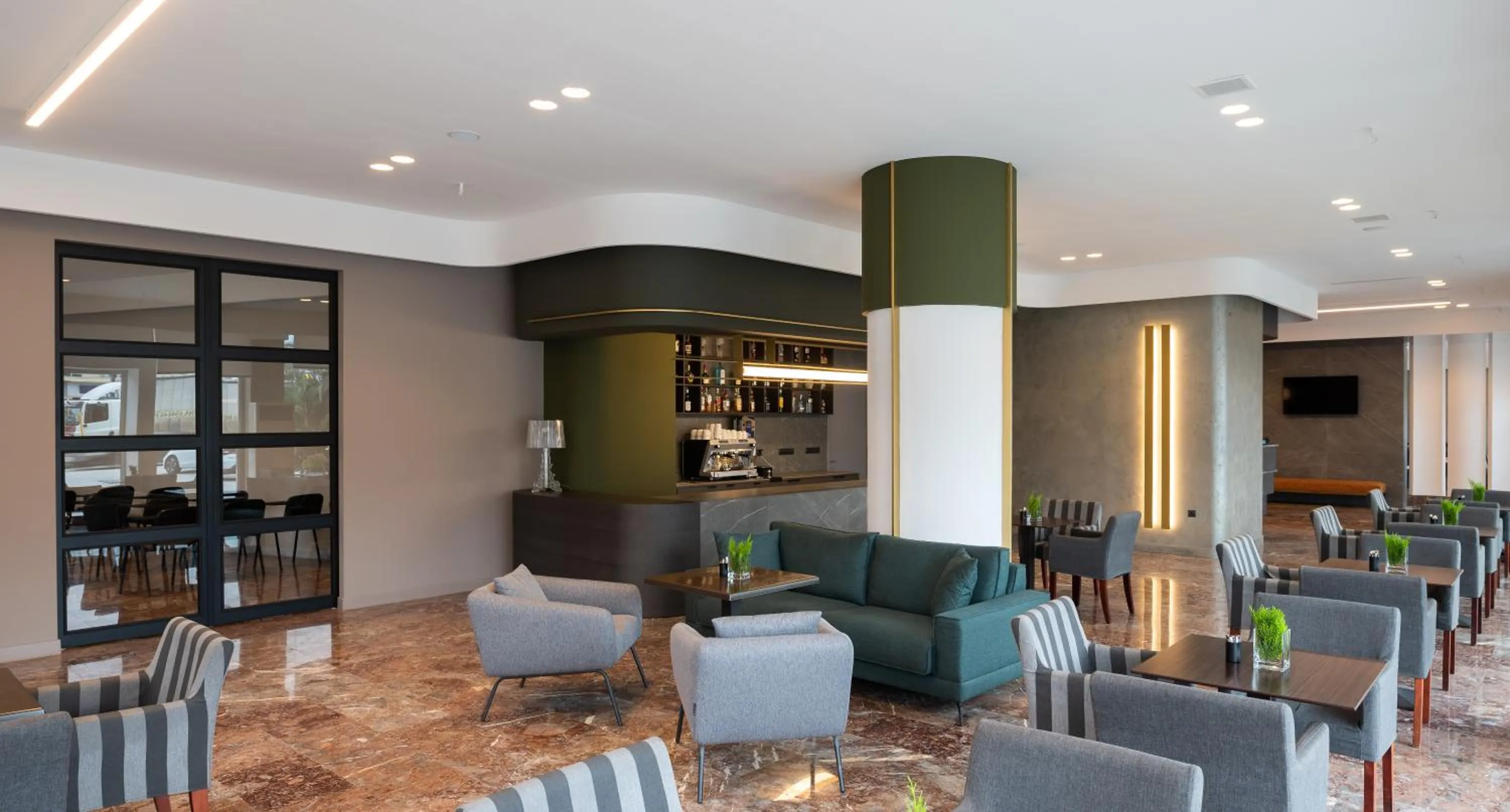 Seating area in Nestos Hotel