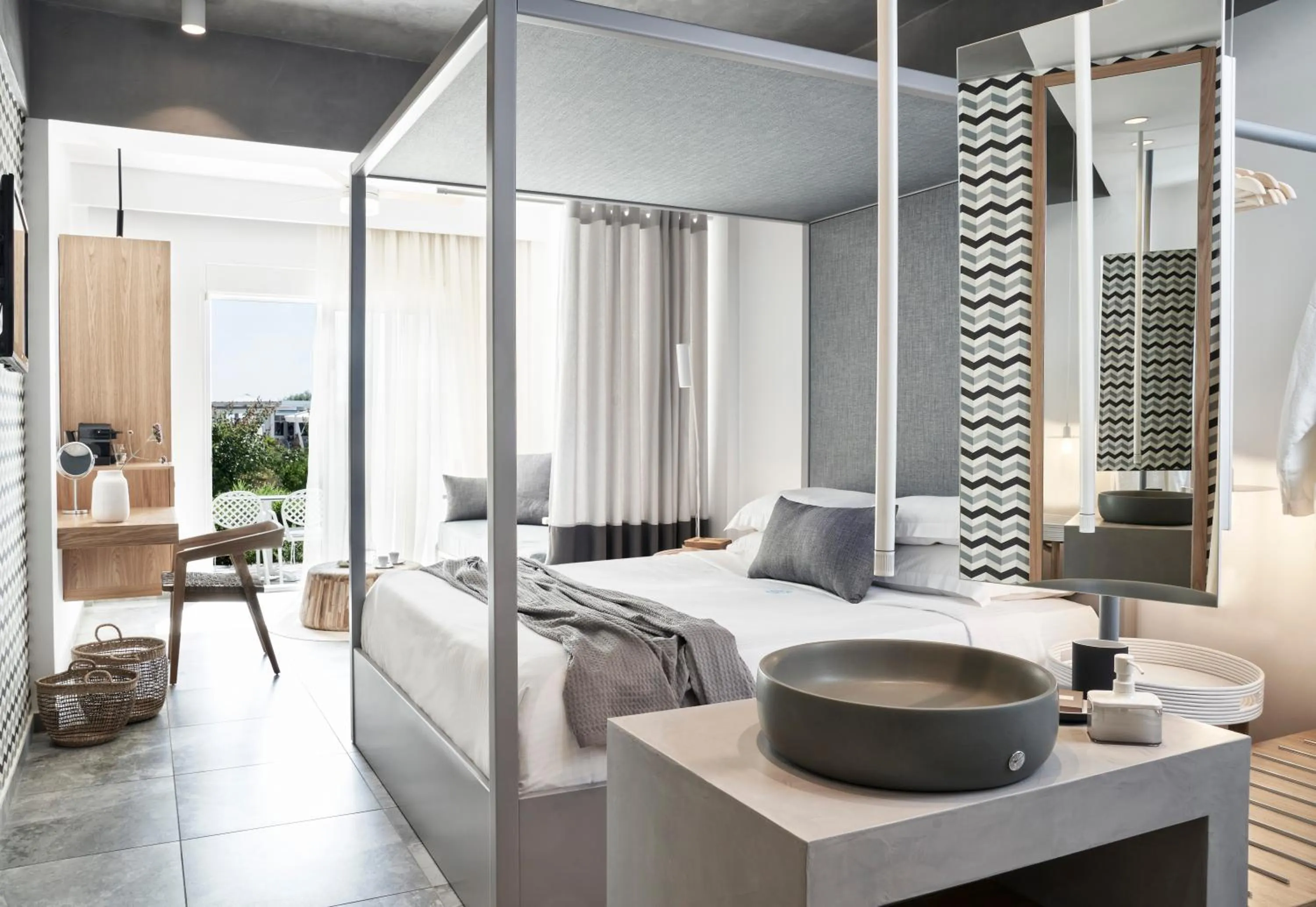 Property building, Bed in Antigoni Seaside Resort