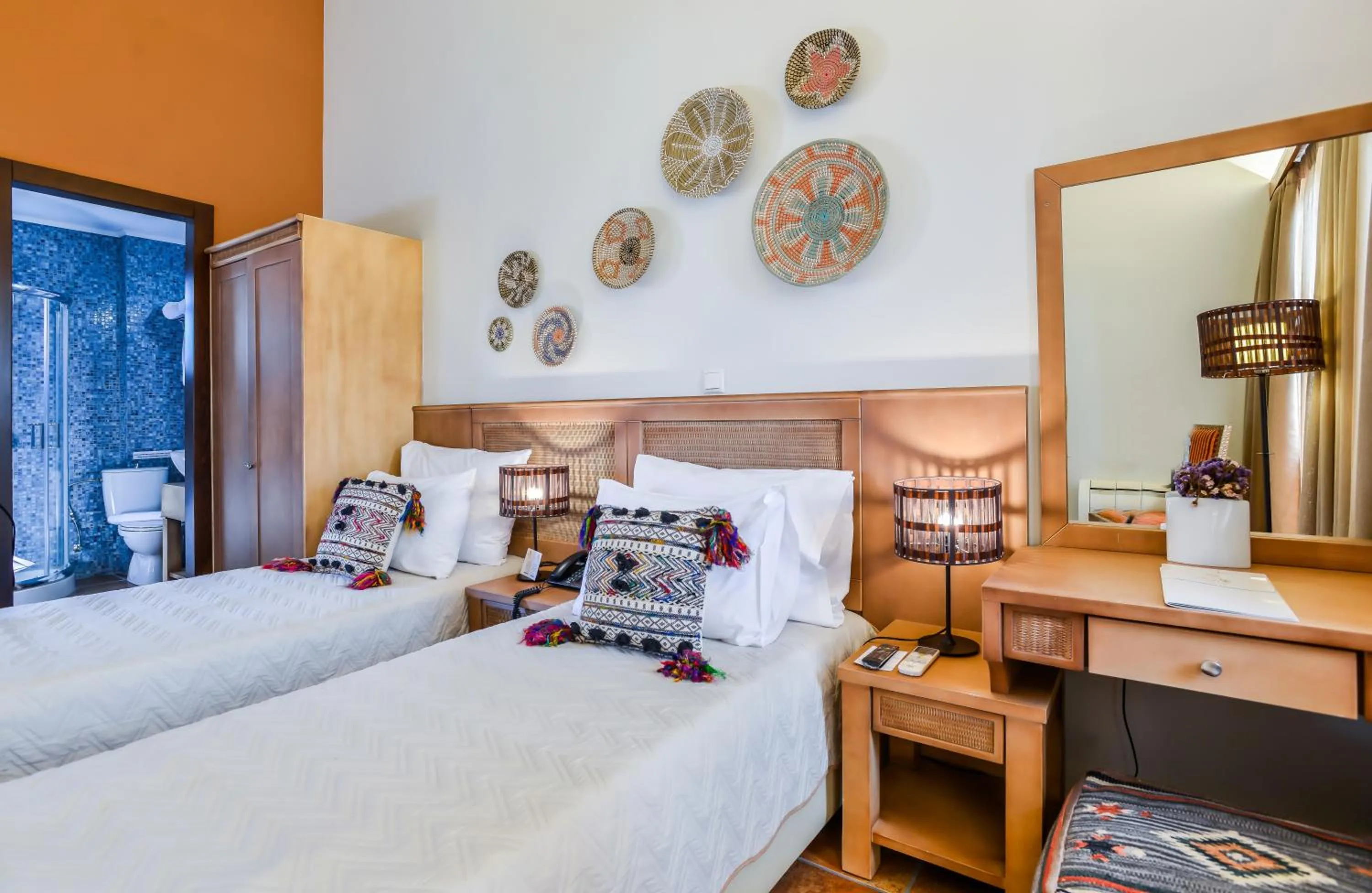 Bed in Varos Village Boutique Hotel