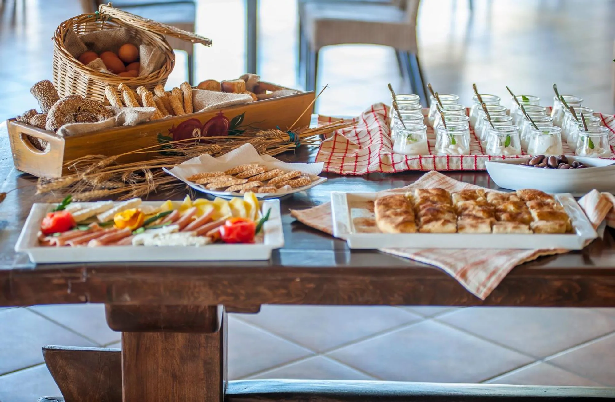 Buffet breakfast in Varos Village Boutique Hotel