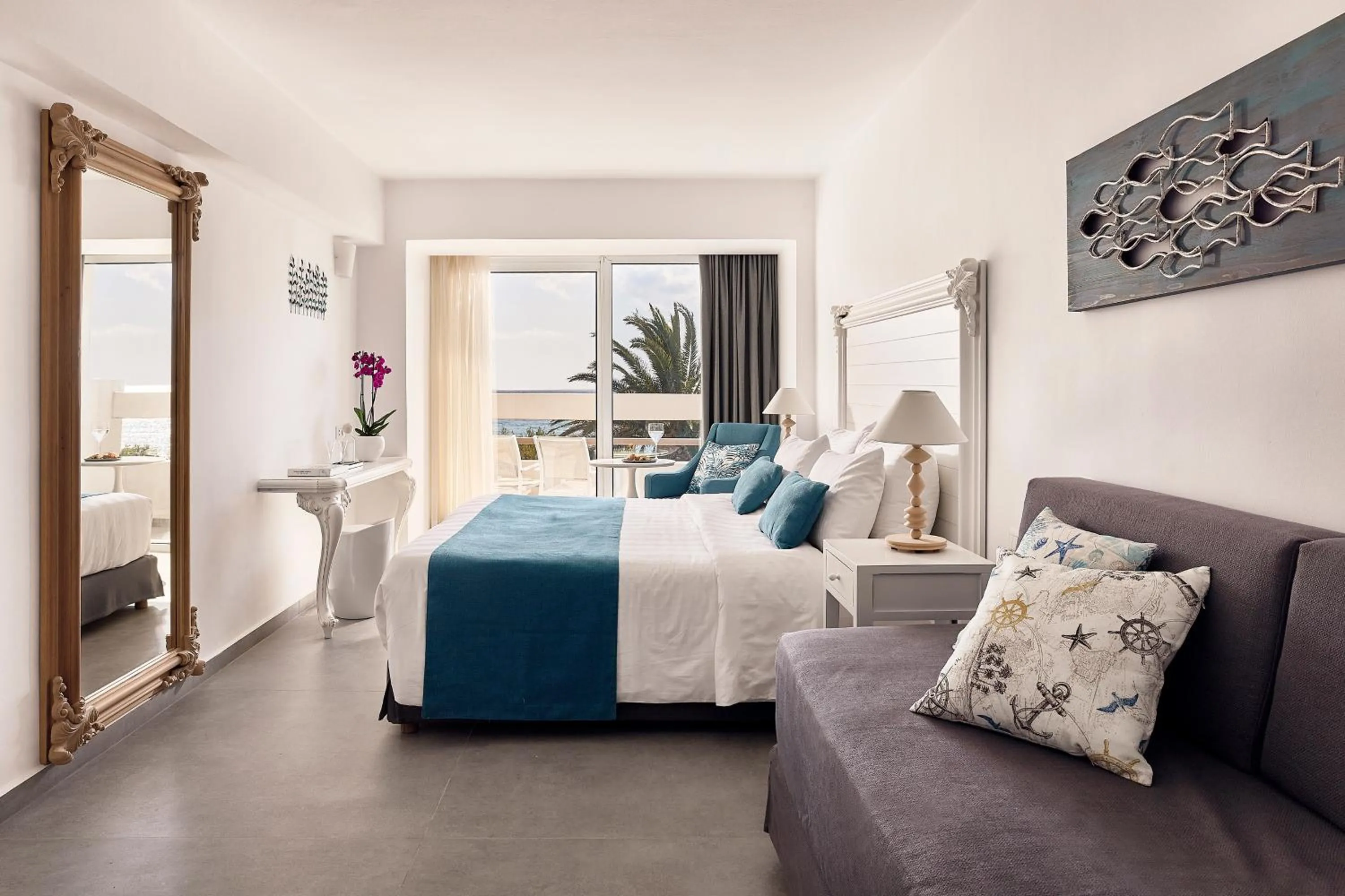 View (from property/room), Bed in Tylissos Beach Hotel - Adults Only