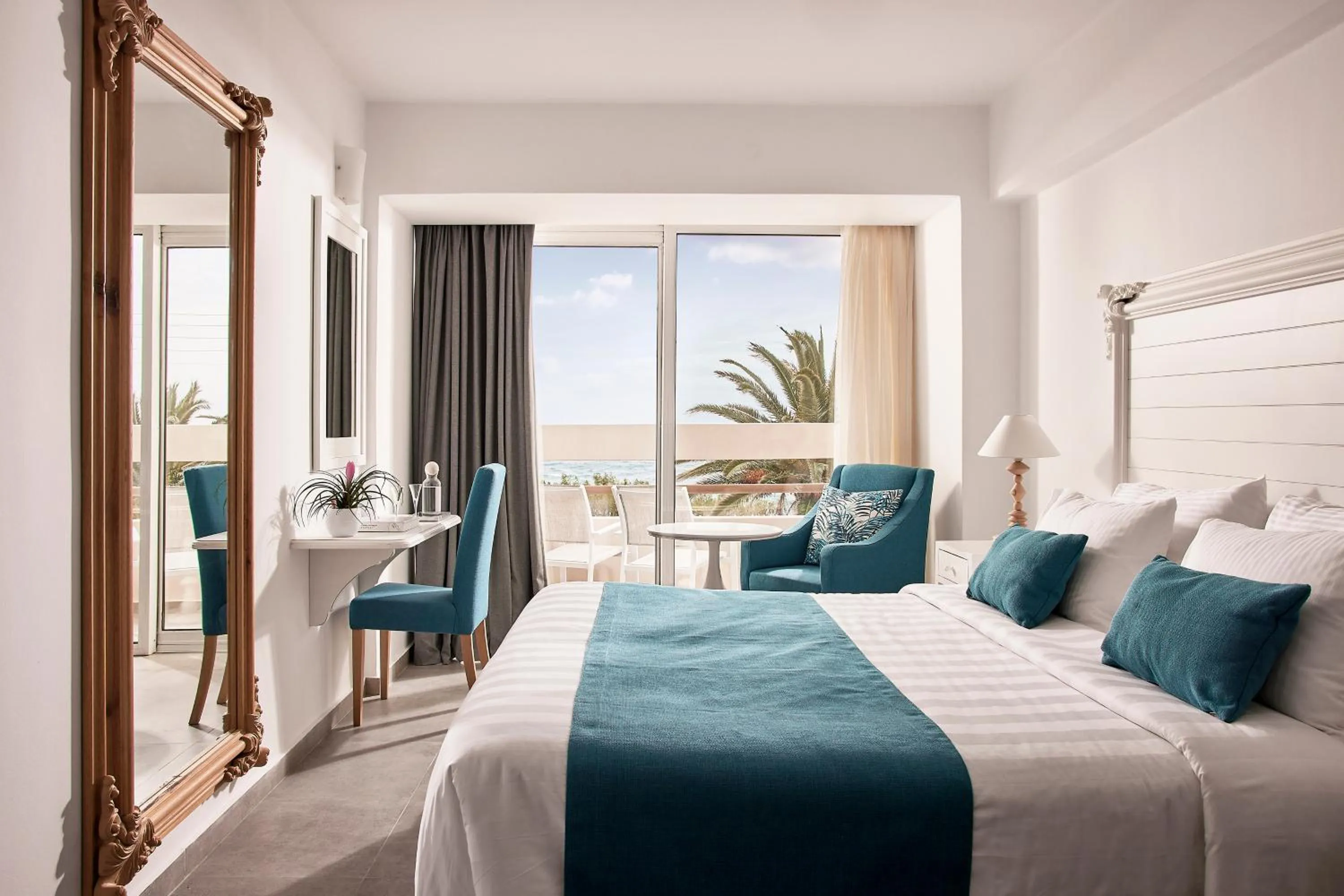 View (from property/room), Bed in Tylissos Beach Hotel - Adults Only