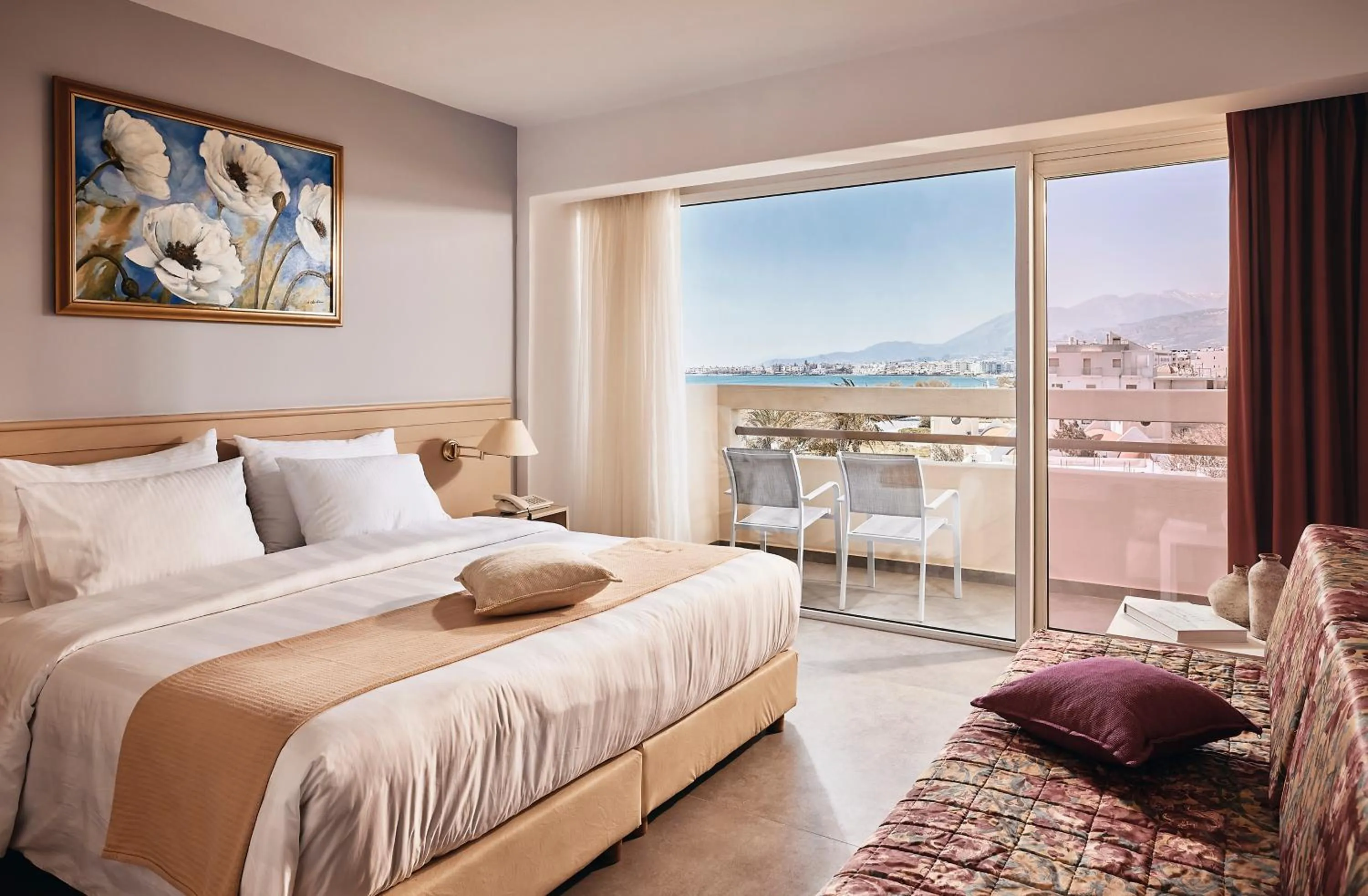 View (from property/room), Bed in Tylissos Beach Hotel - Adults Only