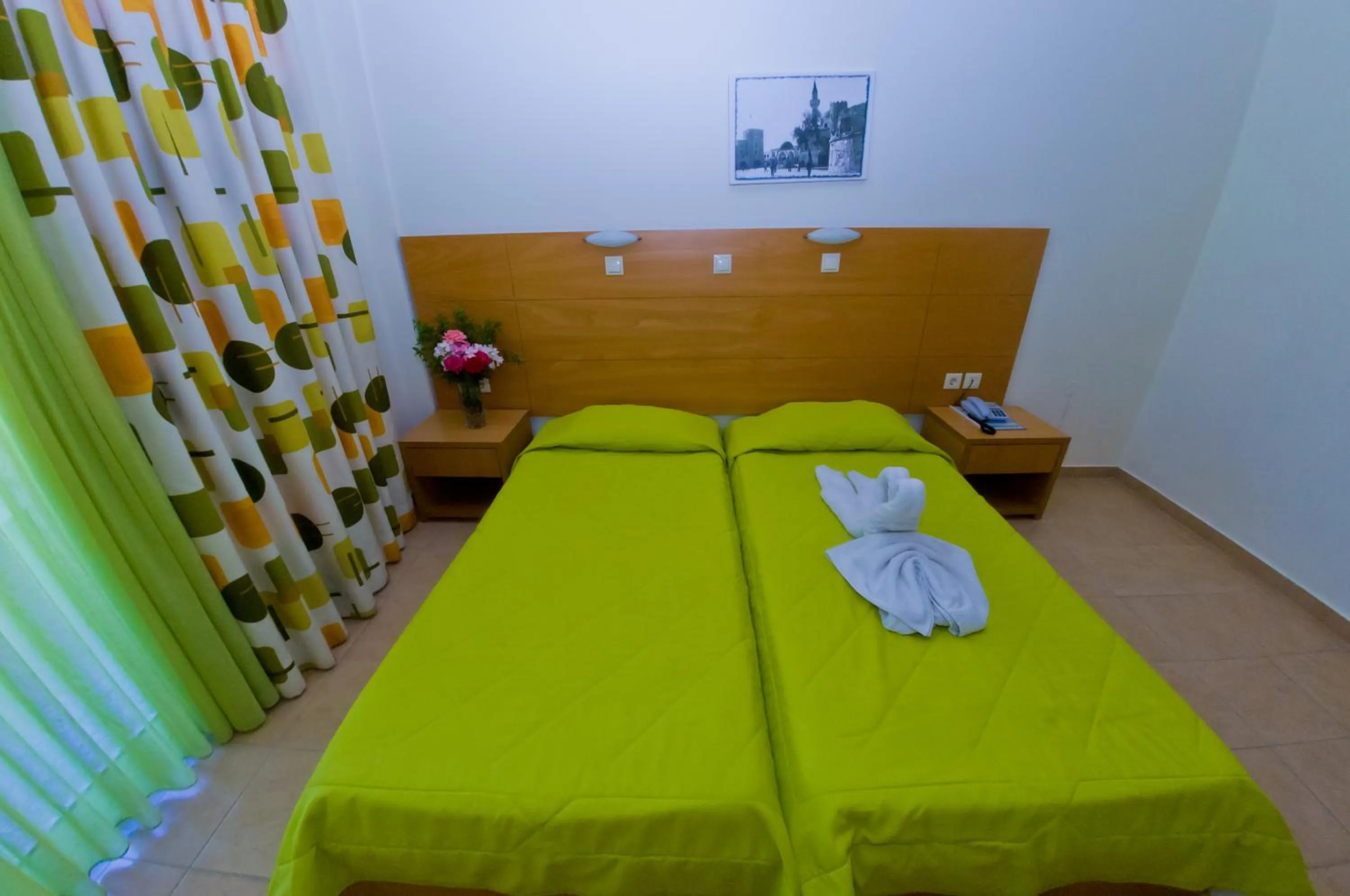 Bed in Hotel Tigaki's Star