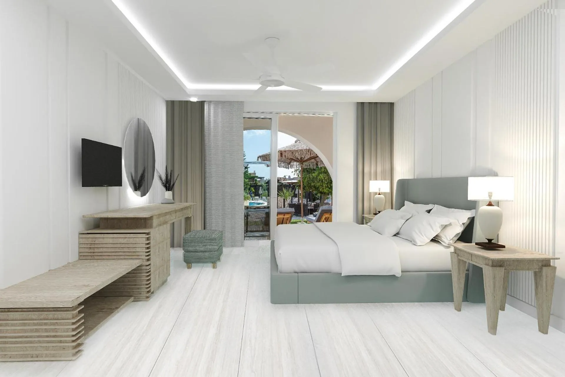 Bedroom, Bed in Gaia Palace