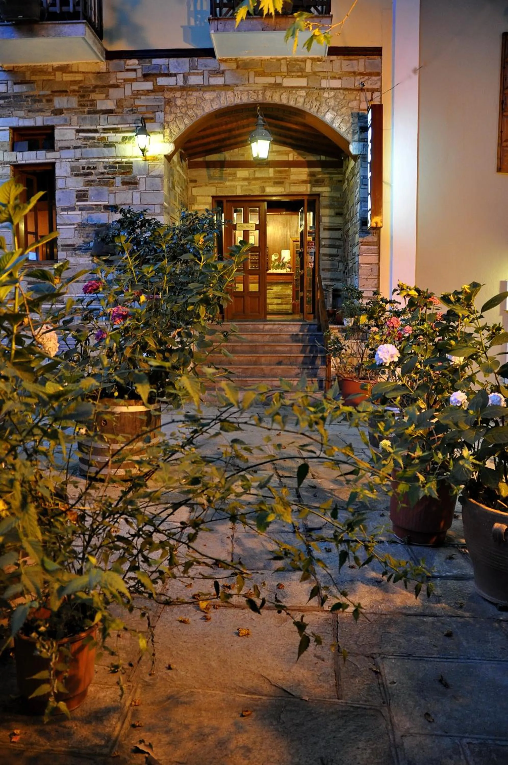 Facade/entrance in Pelias Hotel