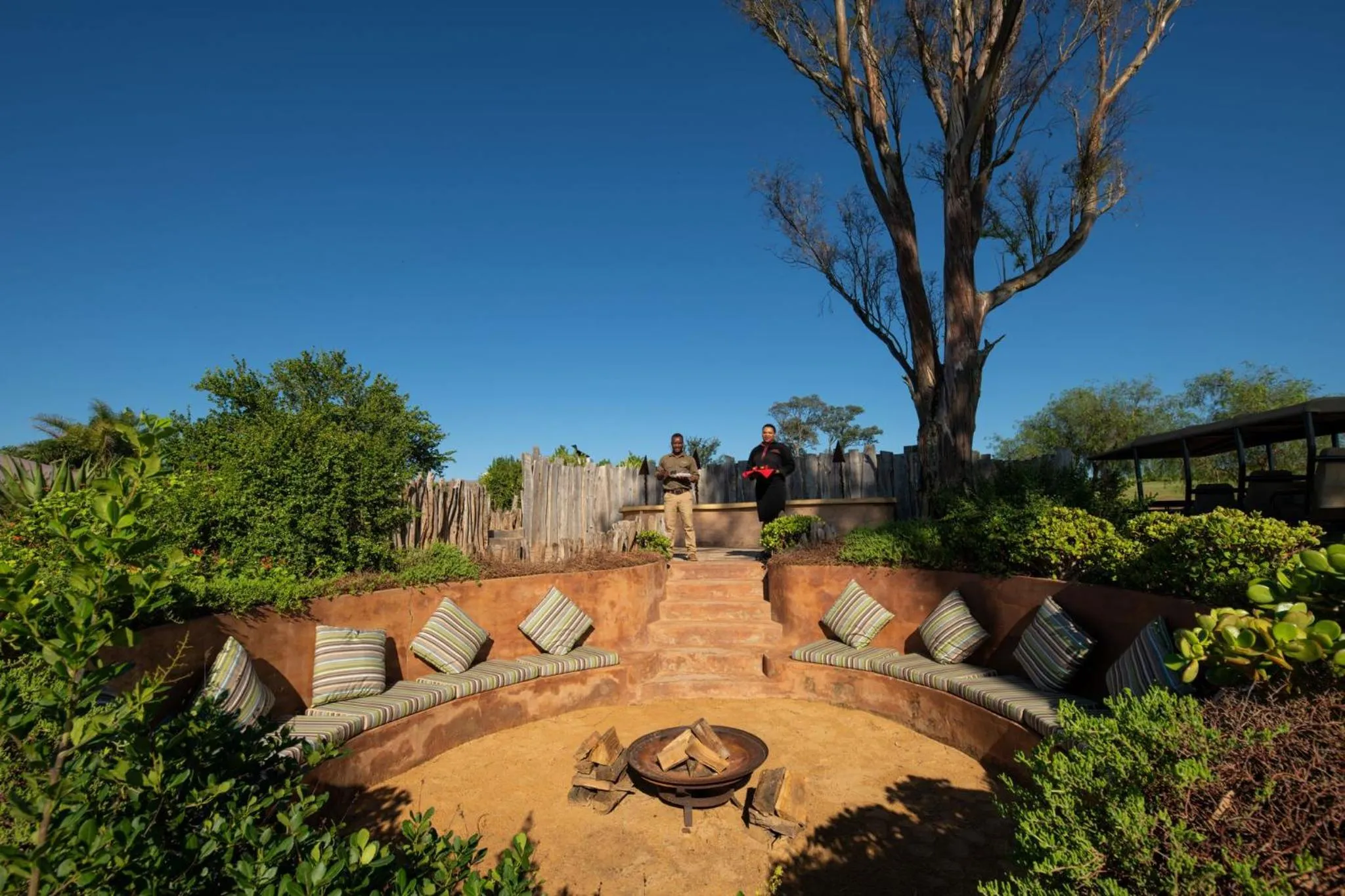 Garden in Founders Lodge by Mantis