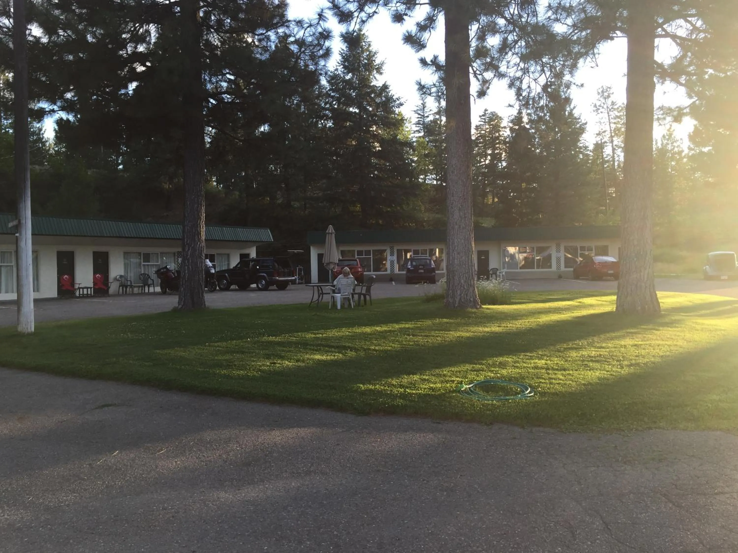 Patio in Evergreen Motel