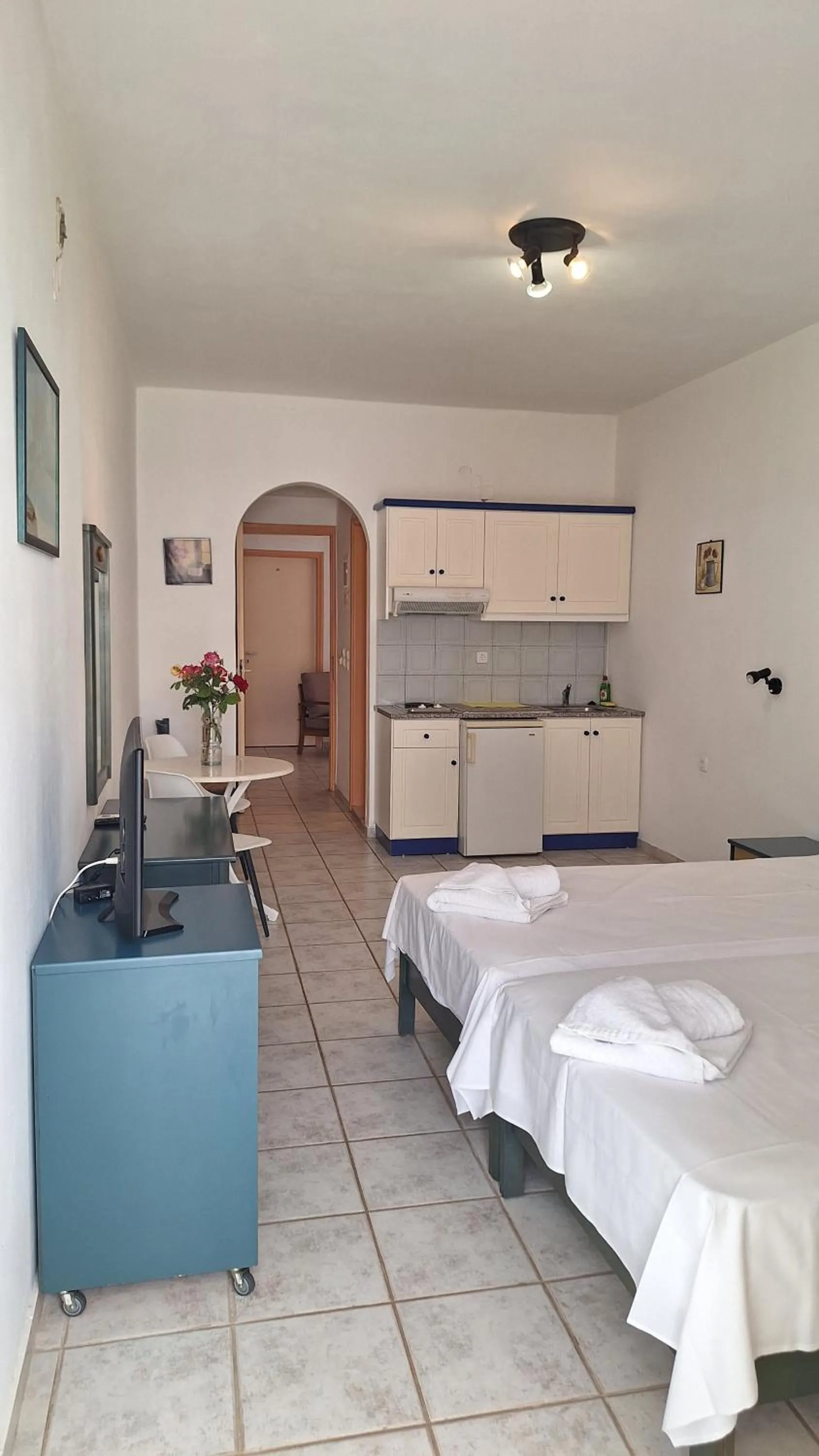 Bed in Kalliopi Studios - Apartments