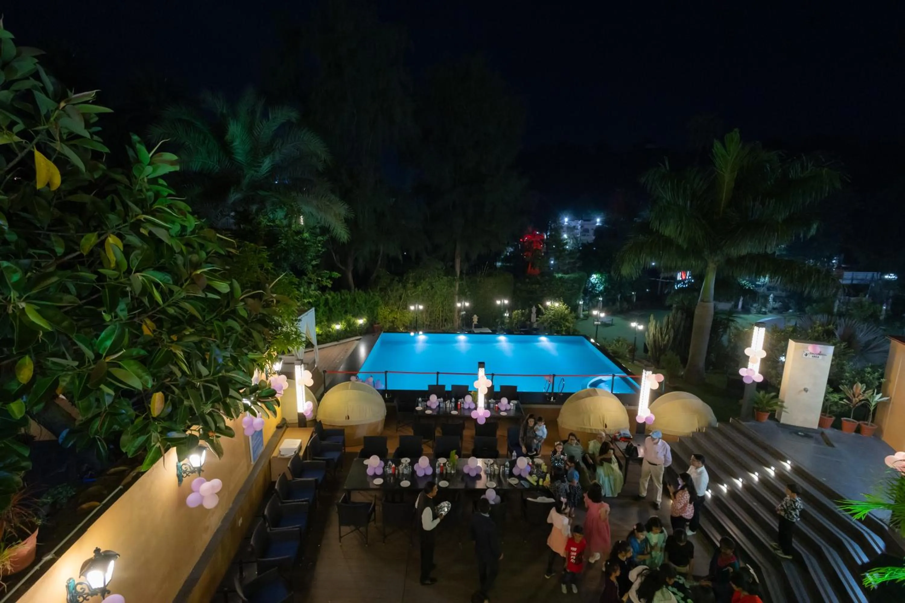 Pool view in Chacha Inn The Garden Retreat