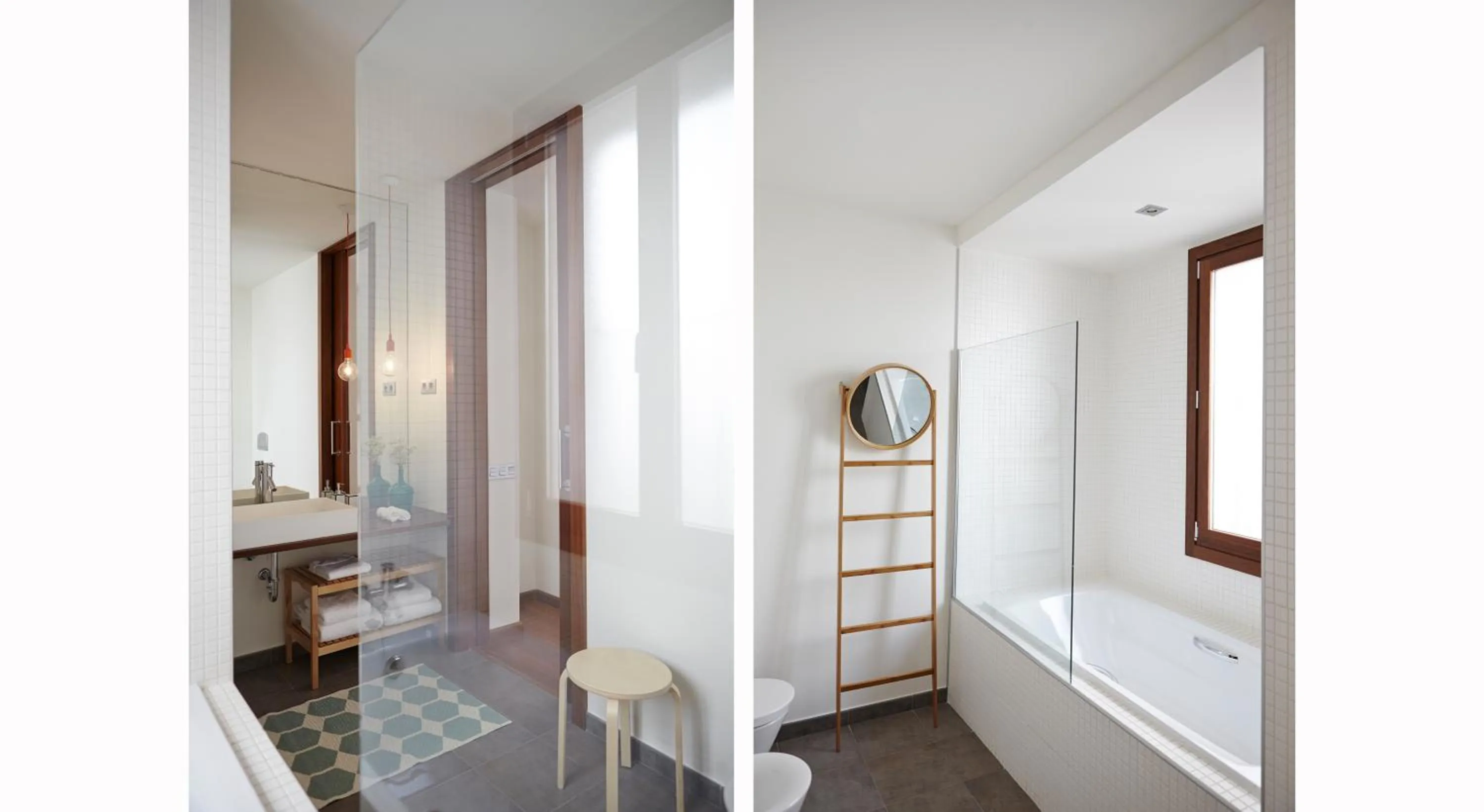 Bathroom, Bed in 60 Balconies Design