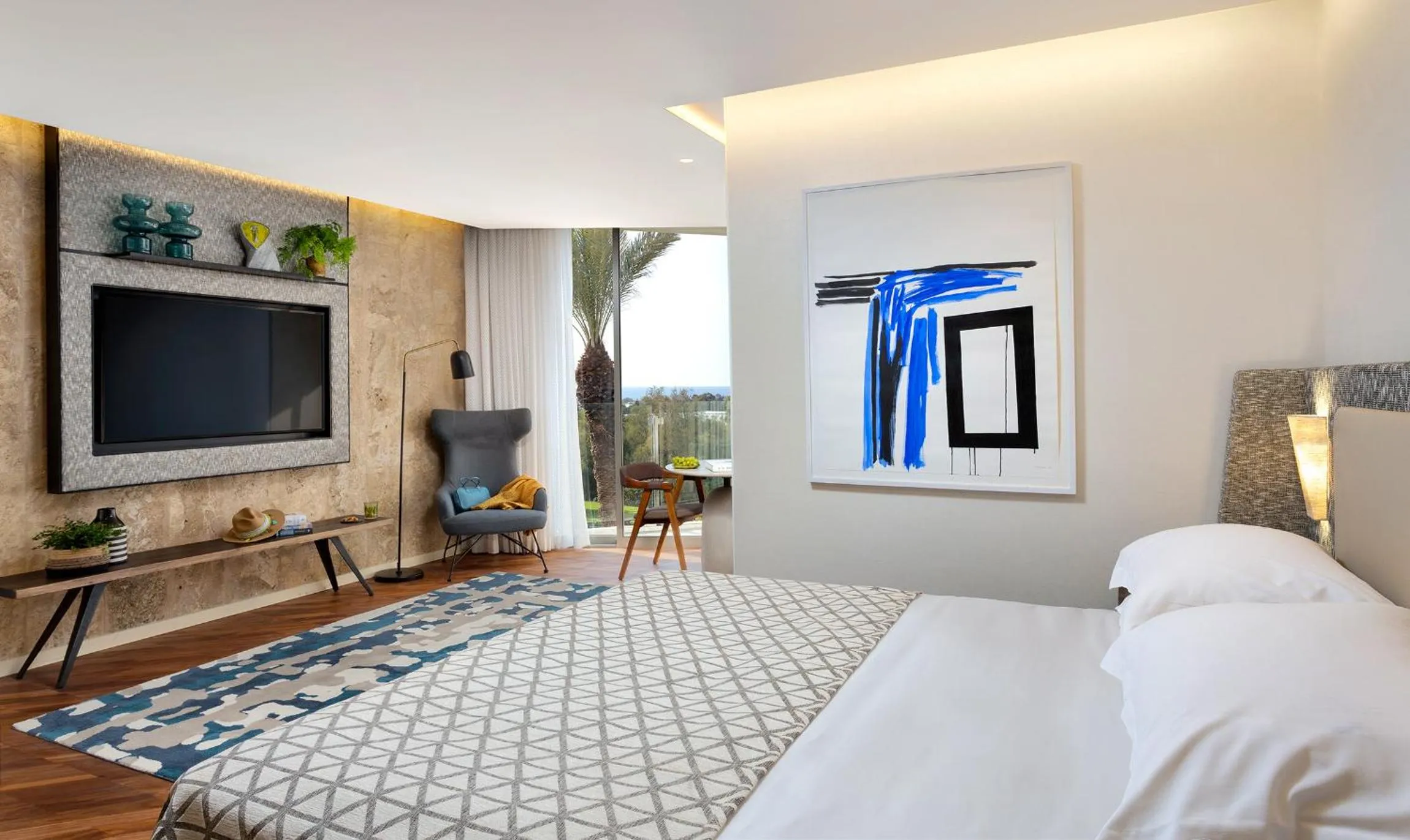 Bed in Dan Caesarea Resort