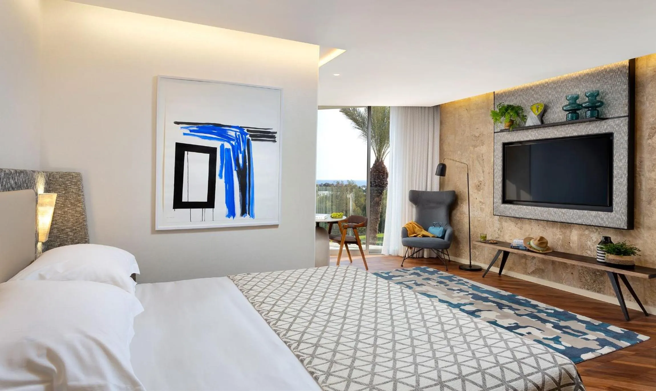 Bed in Dan Caesarea Resort