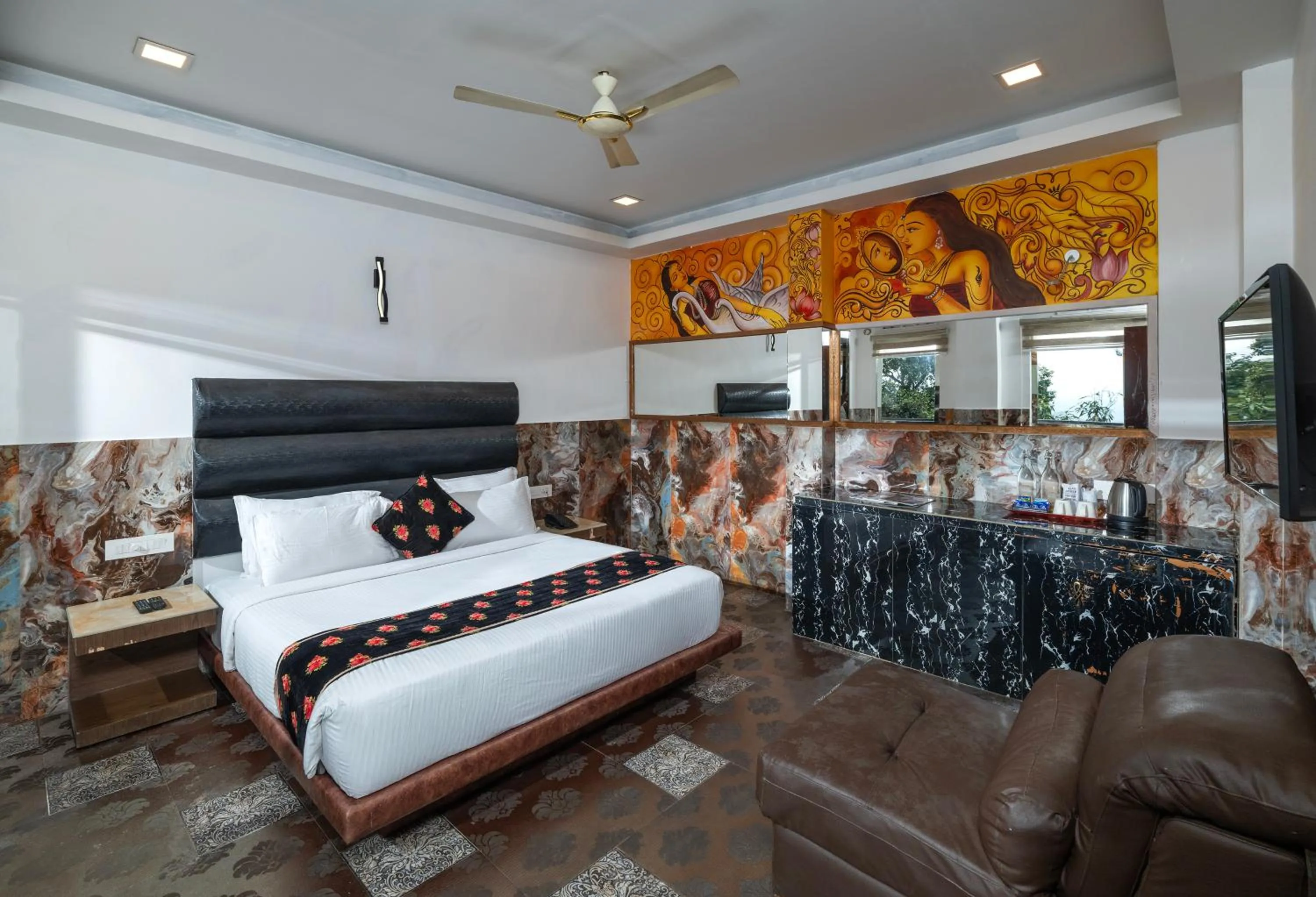 Bed in Parakkat Nature Resort