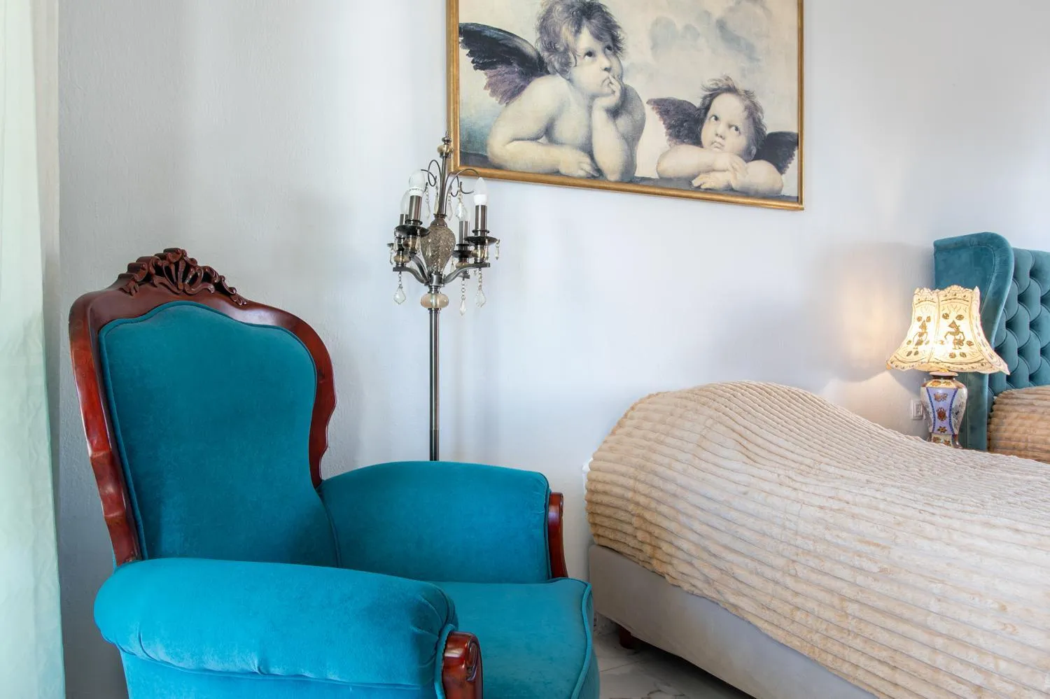 Seating area, Bed in Assa Maris Beach Hotel