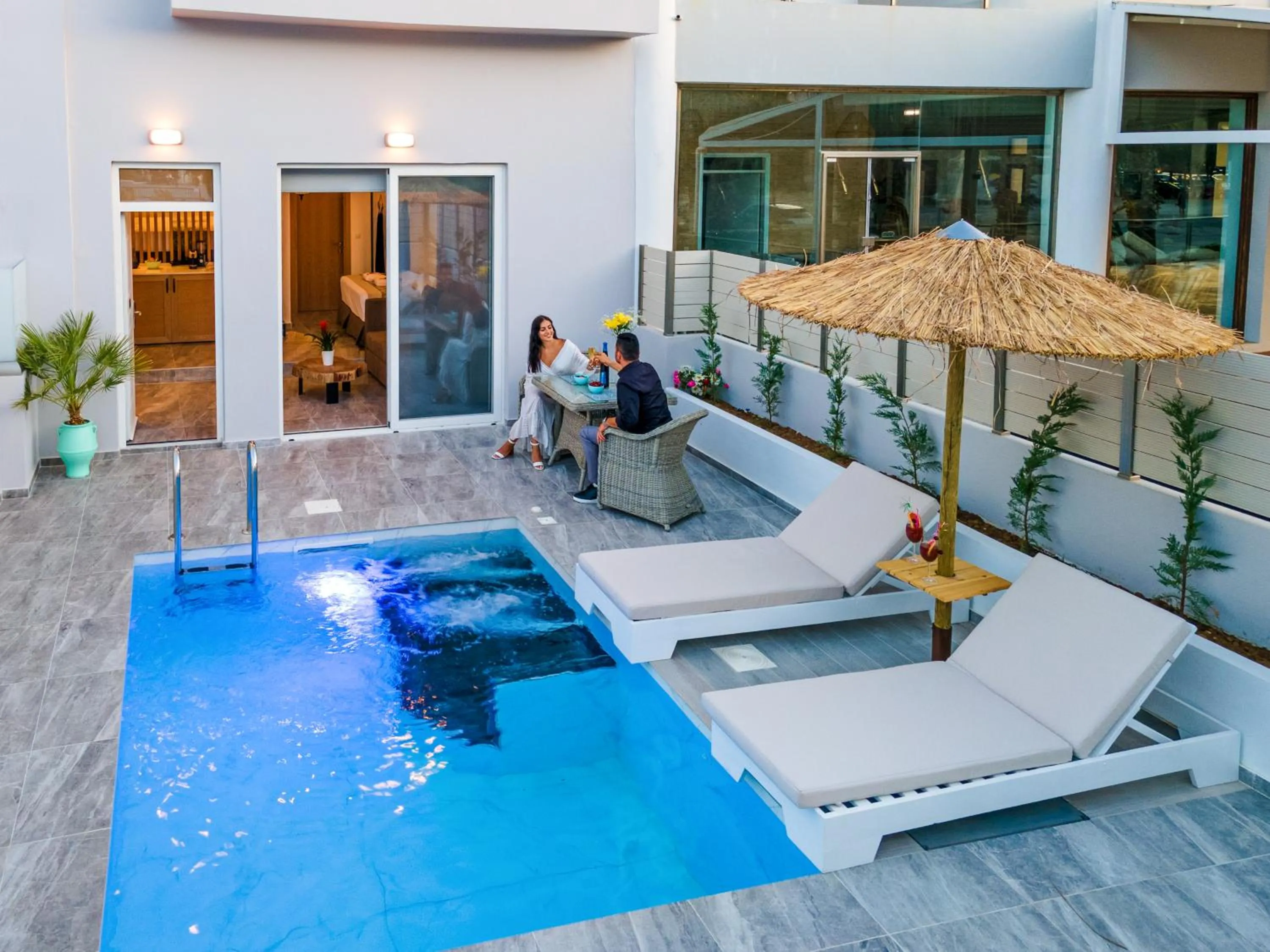 Pool view in Delfina Boutique Hotel