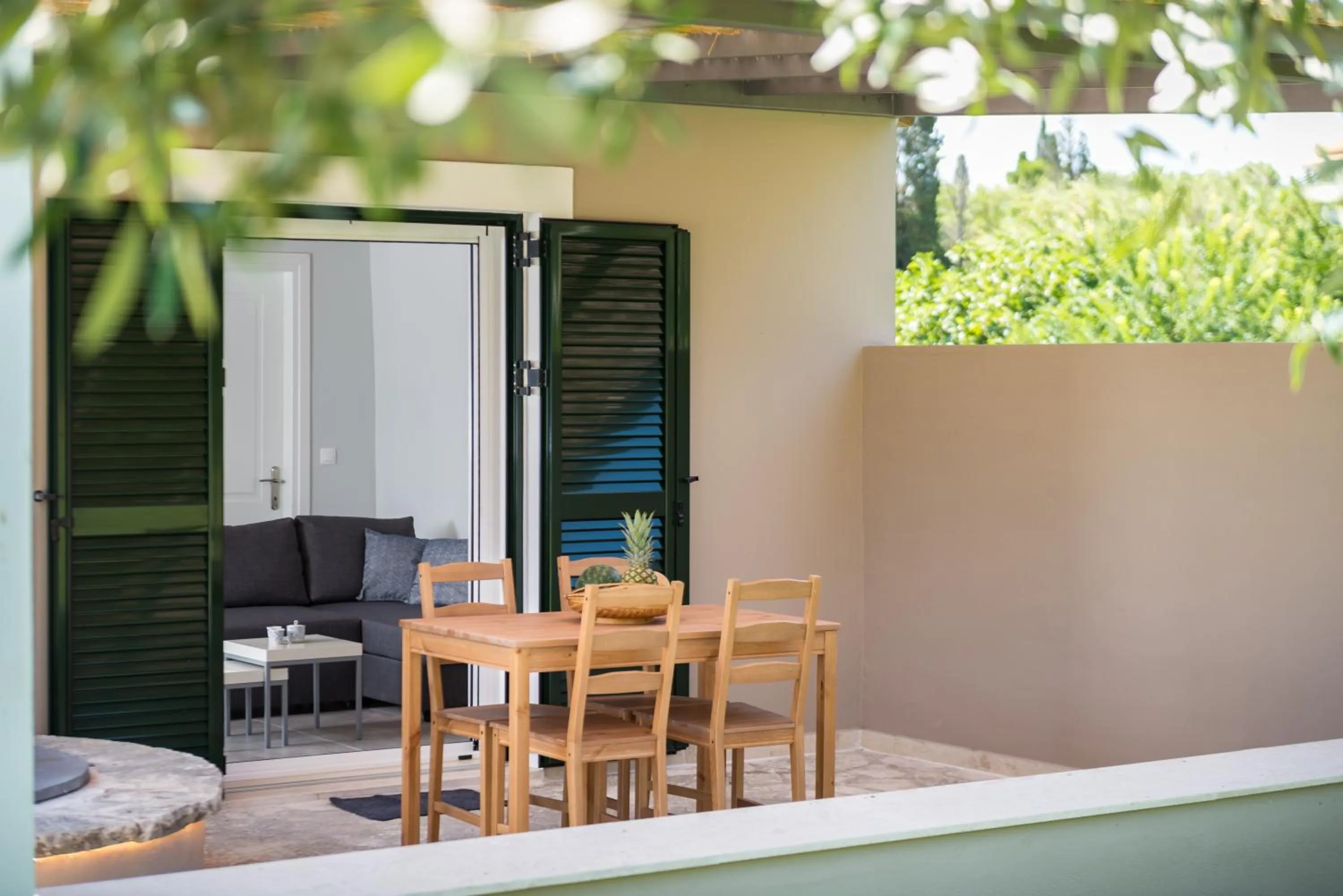 Patio in Folies Corfu Town Hotel Apartments
