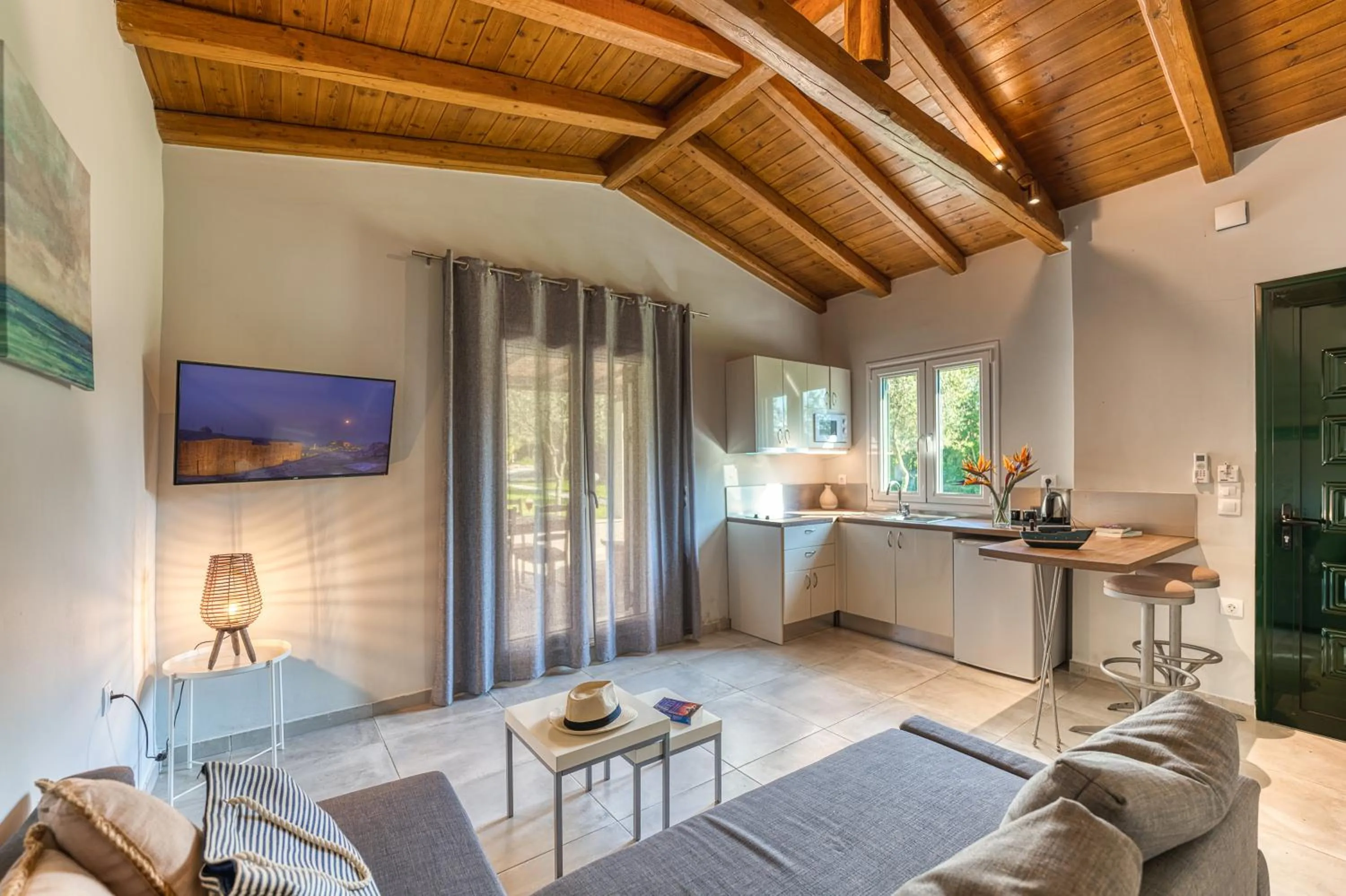 Living room in Folies Corfu Town Hotel Apartments