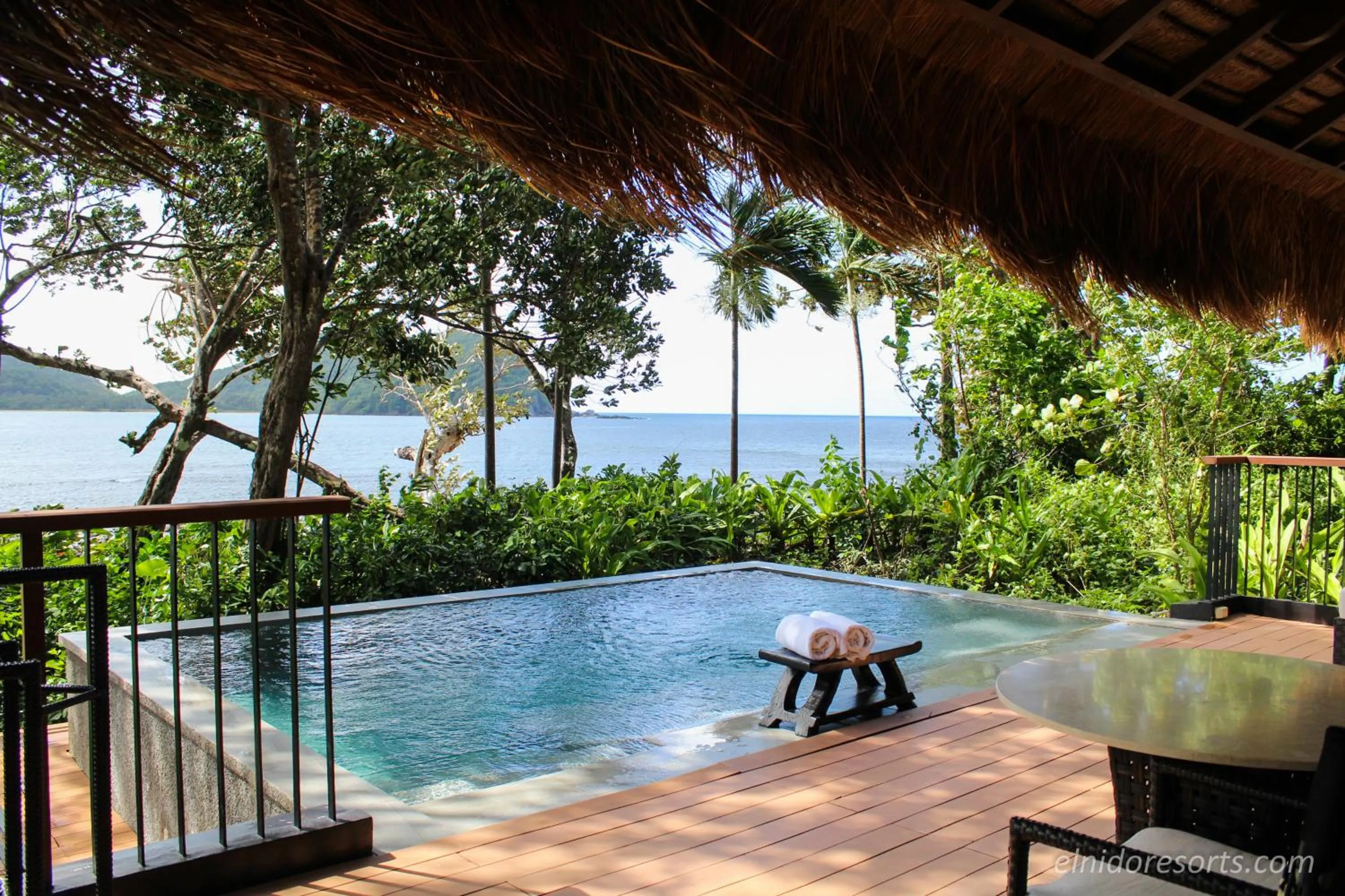 Pool view in El Nido Resorts Pangulasian Island