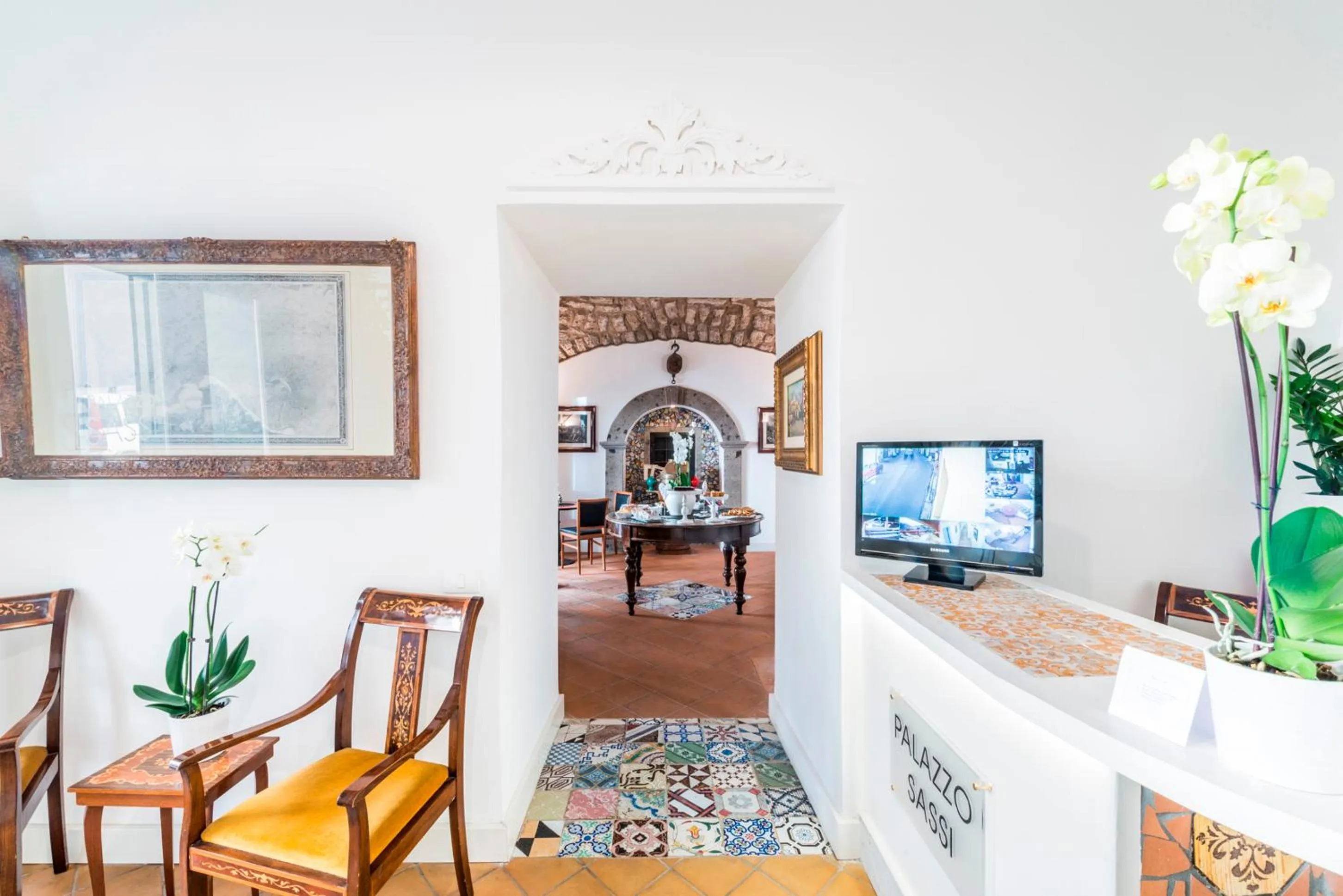 Lobby or reception in Palazzo Sassi