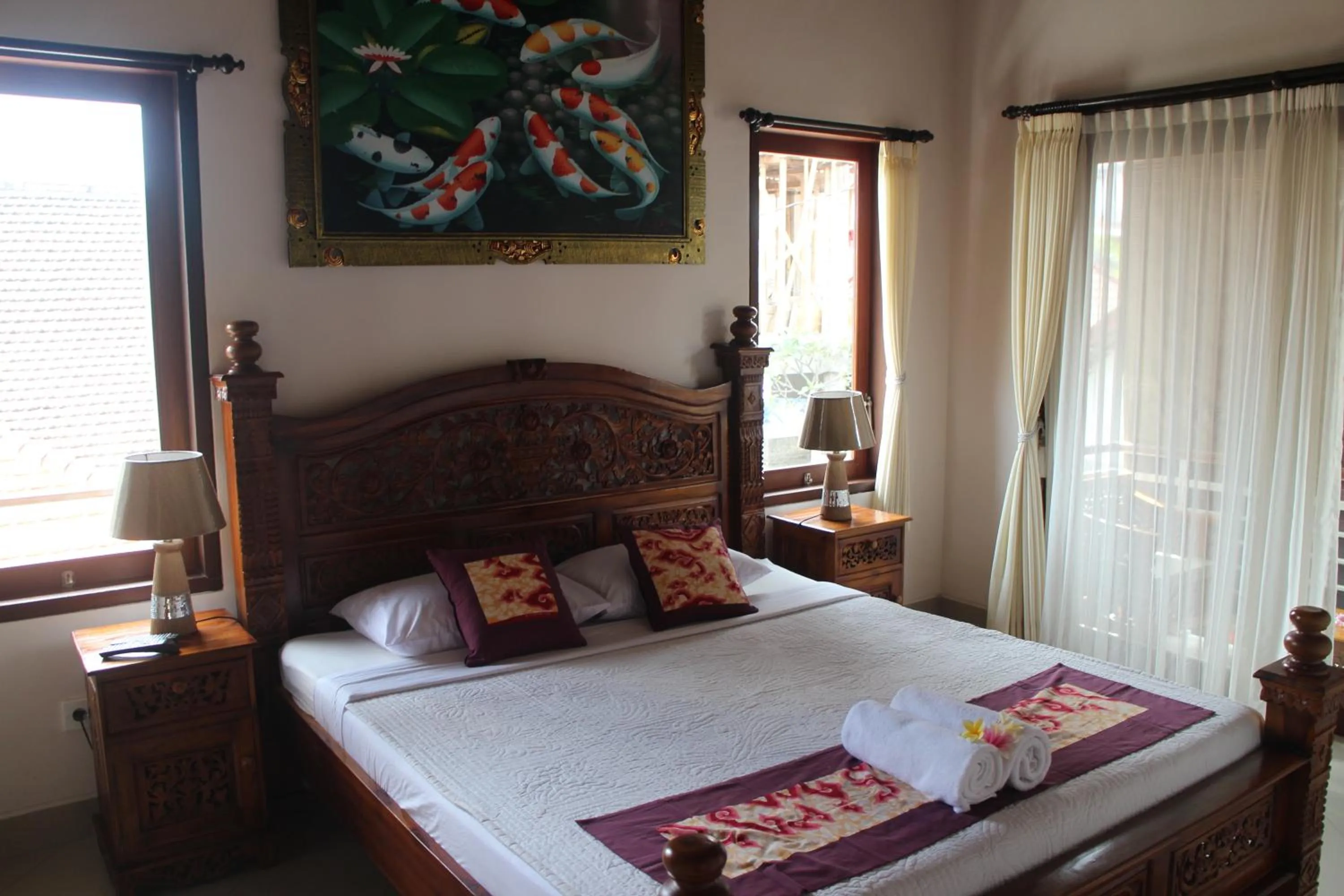Bed in Betutu Bali Villas