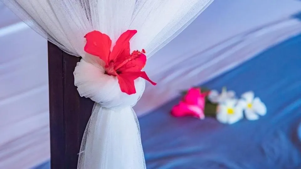 Bed in Hotel Océan Beach Sakatia