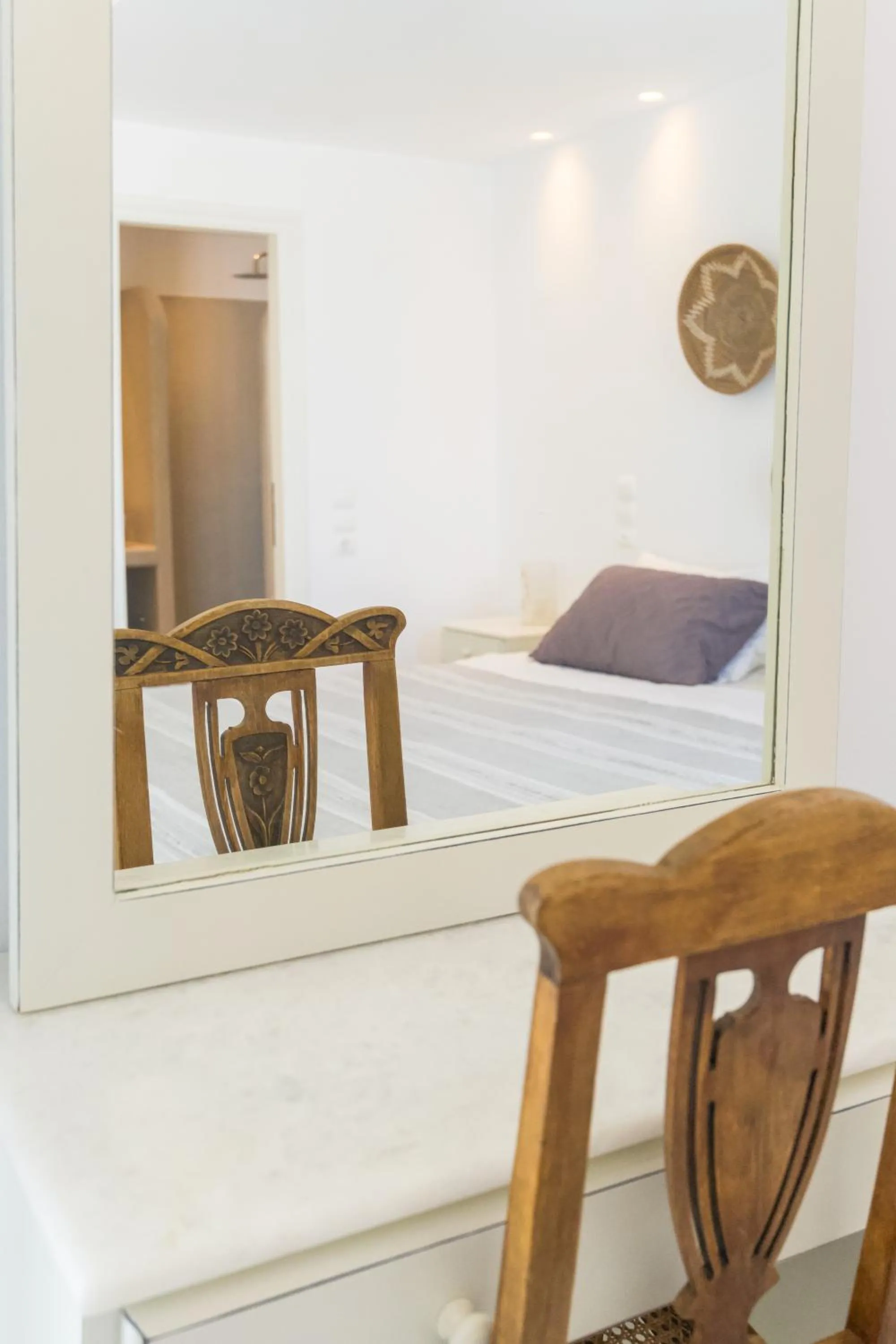 Bed in Alexandros Apartments