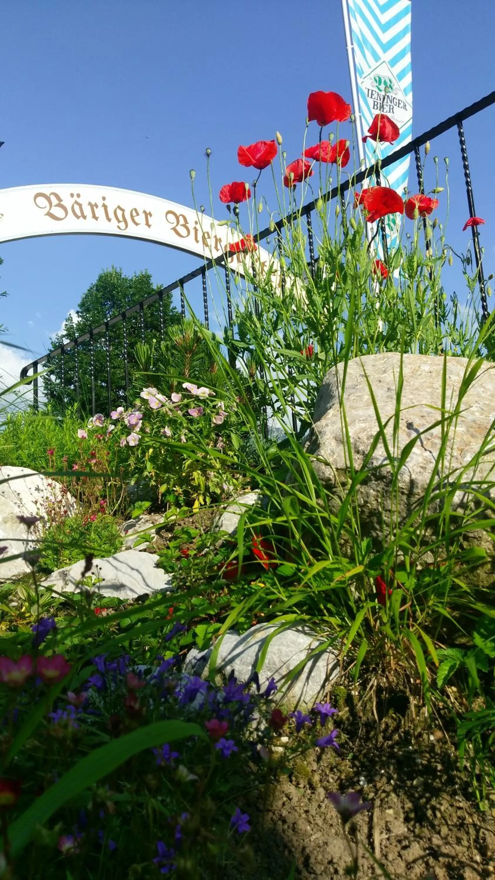 Garden view in Hotel Bärenstüberl