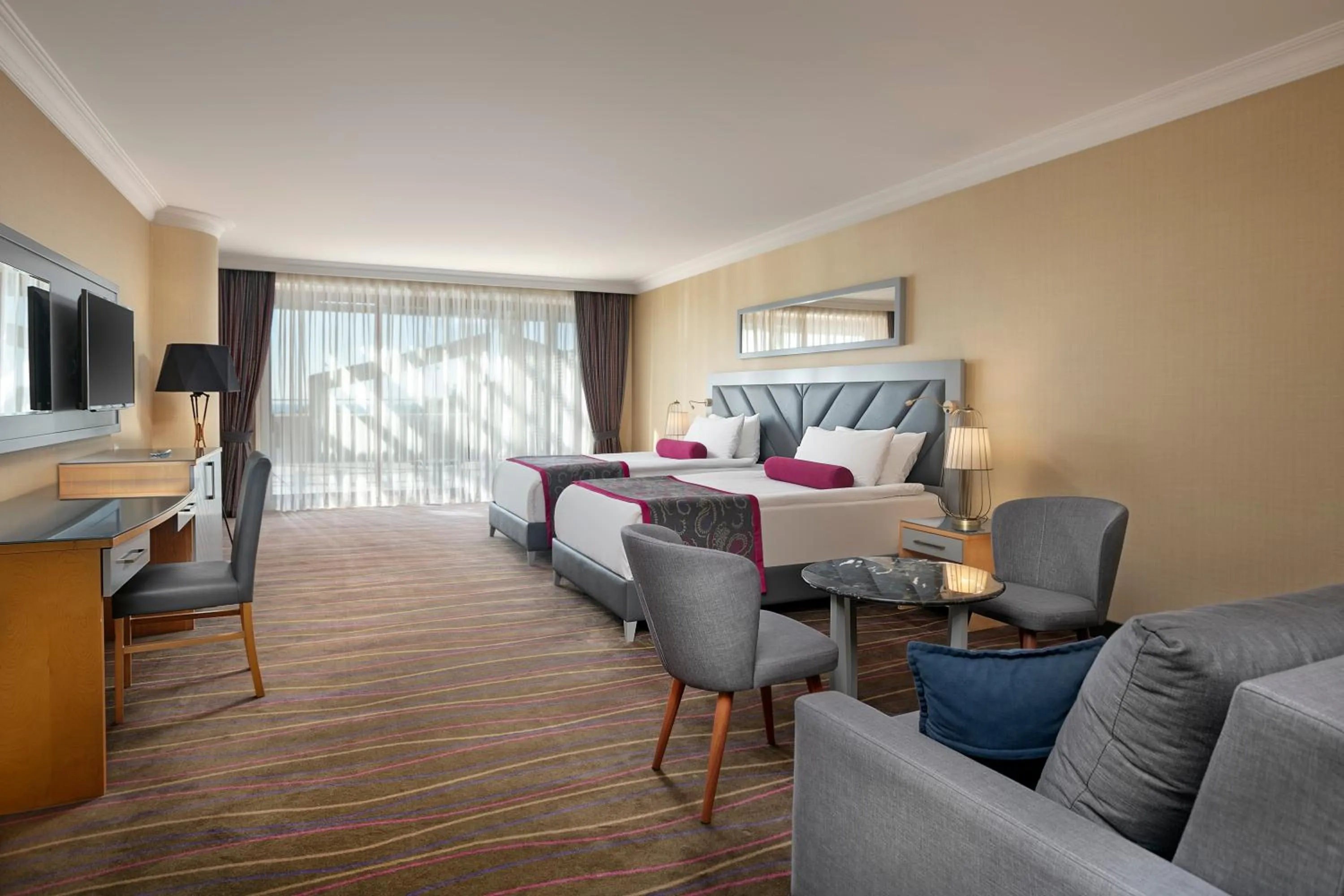 Seating area, Bed in Sirene Belek Hotel