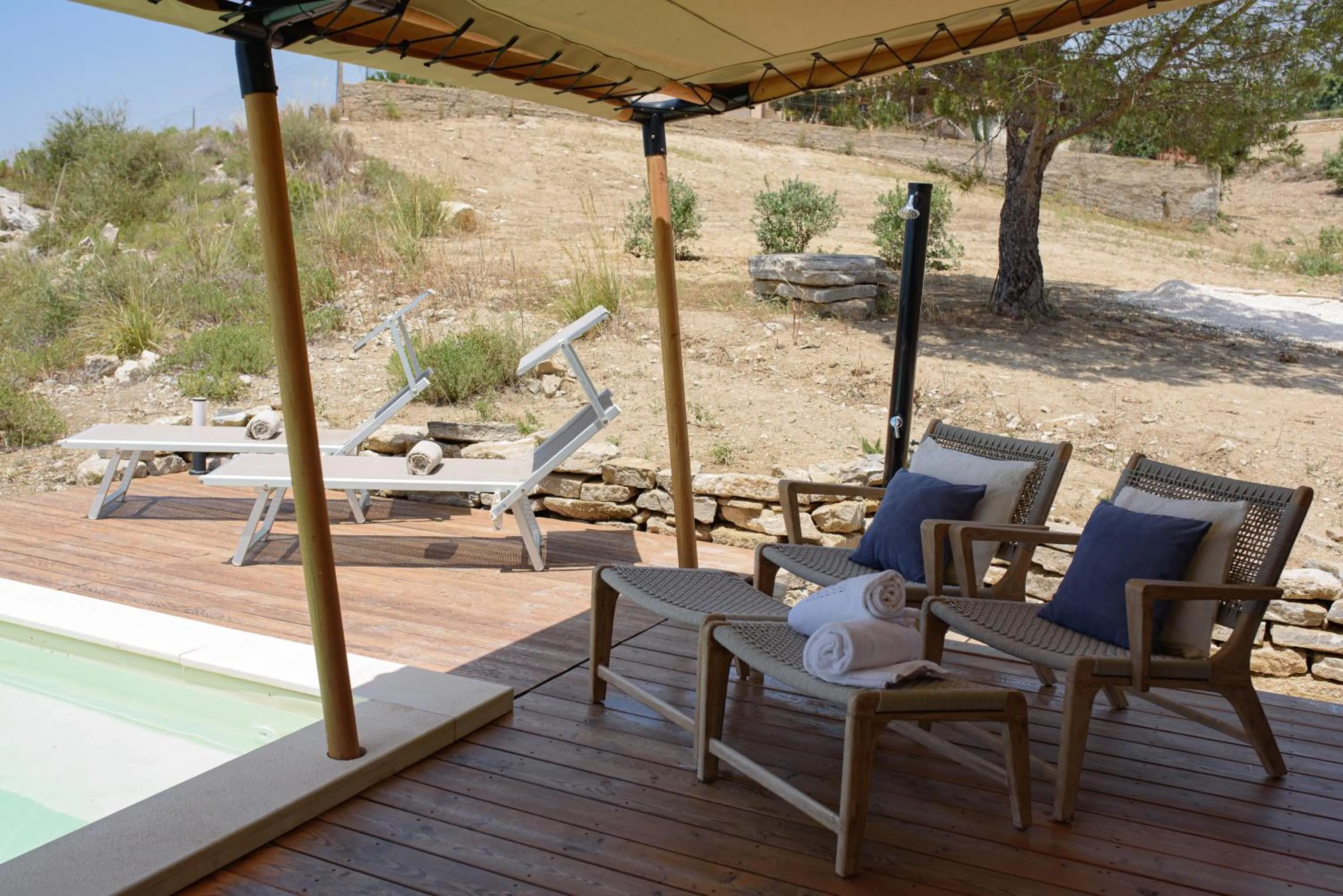 sunbed in Luna Minoica Suites and Apartments