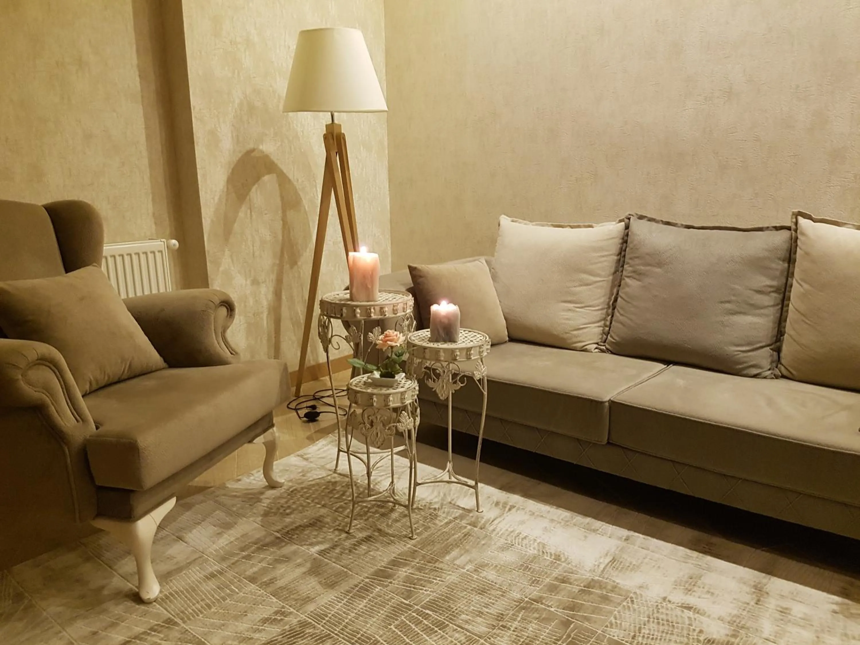 Seating area in Dat Exx Apartments