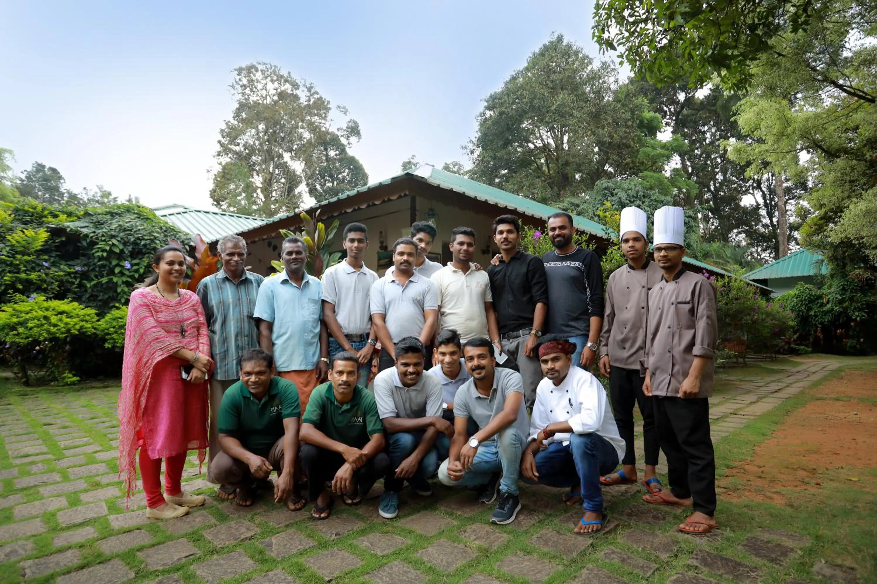group of guests in Dew Drops Farm Resorts