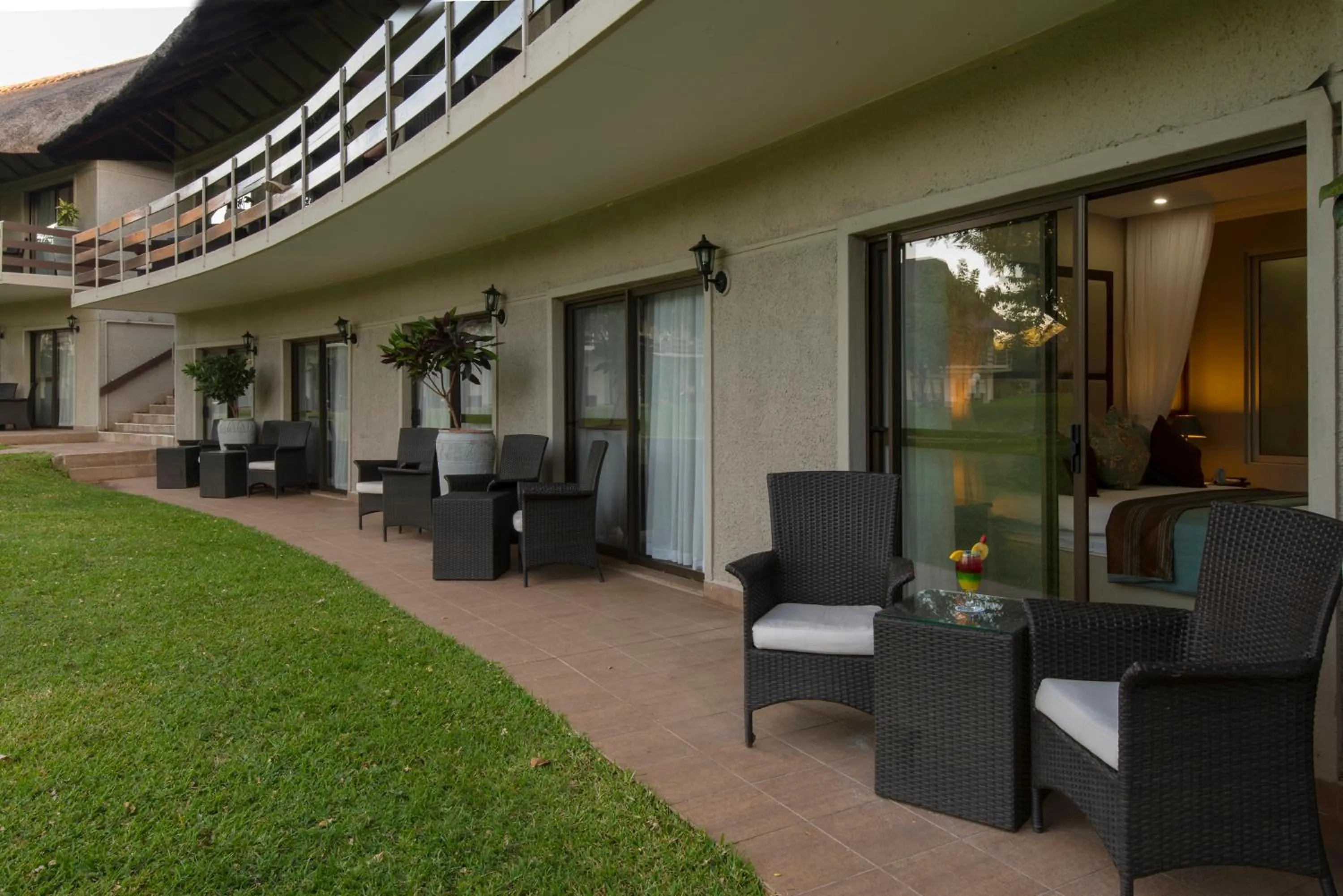 Patio in Azambezi River Lodge