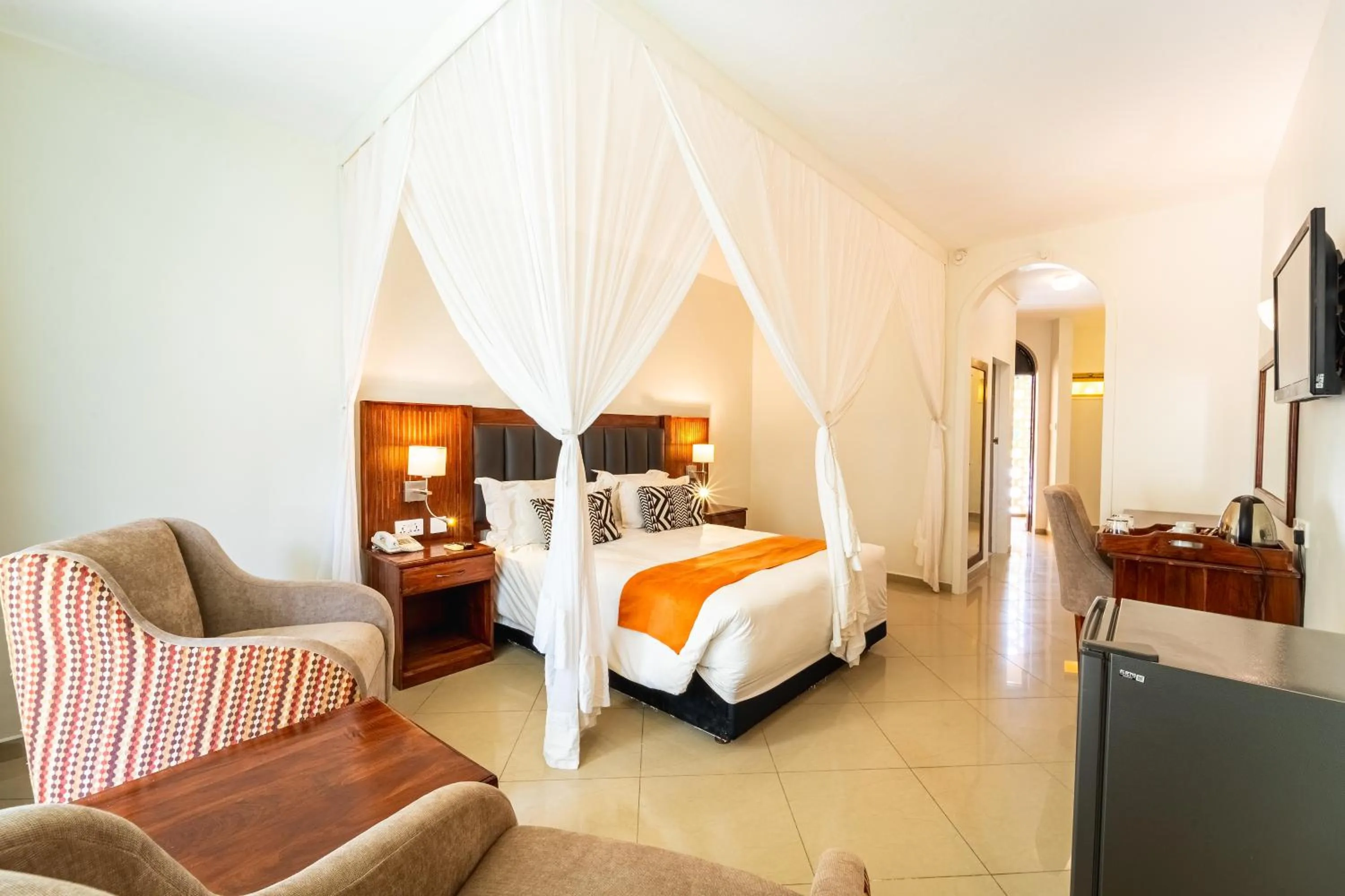 Bed in Victoria Falls Rainbow Hotel