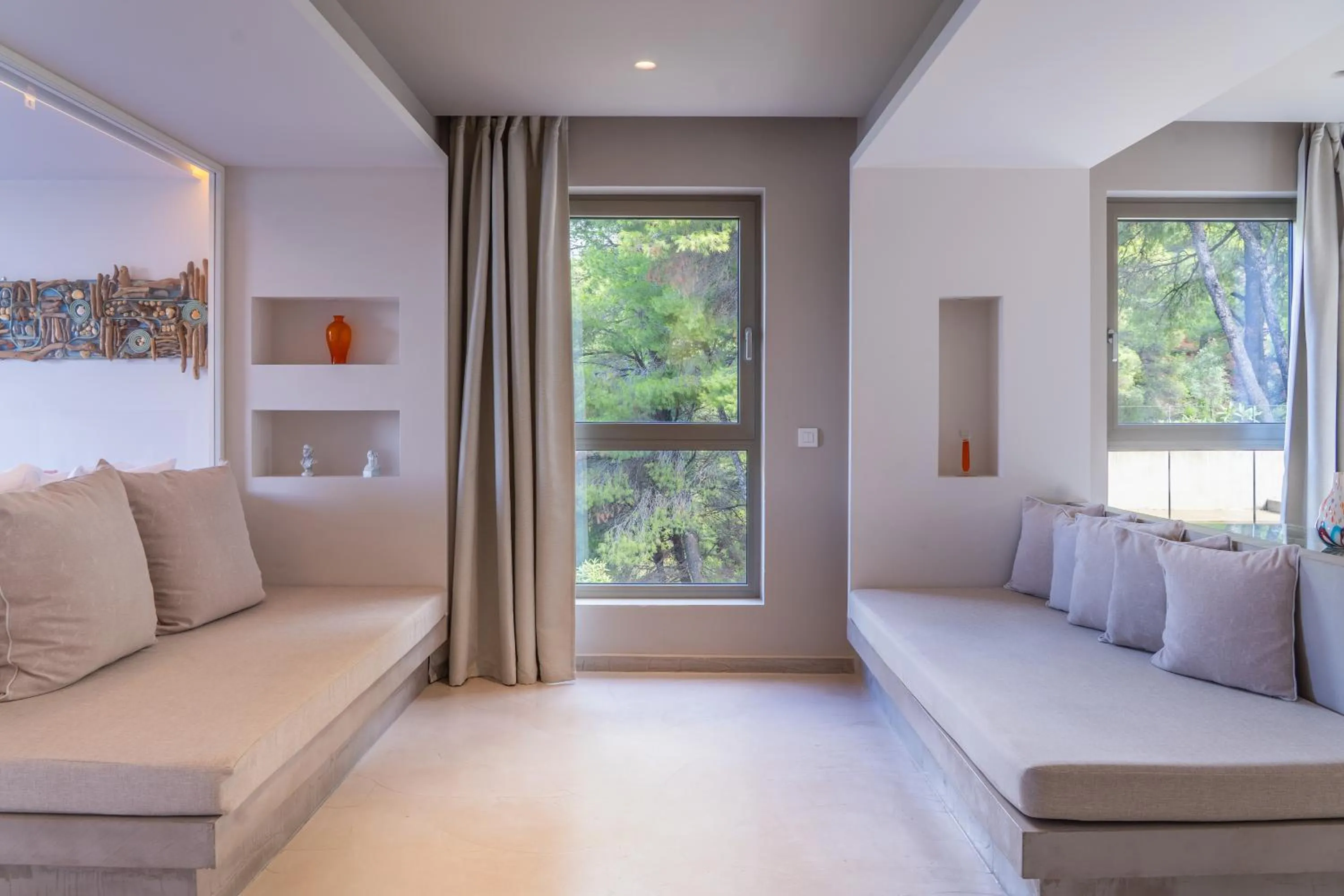 Living room, Bed in Core Luxury Suites