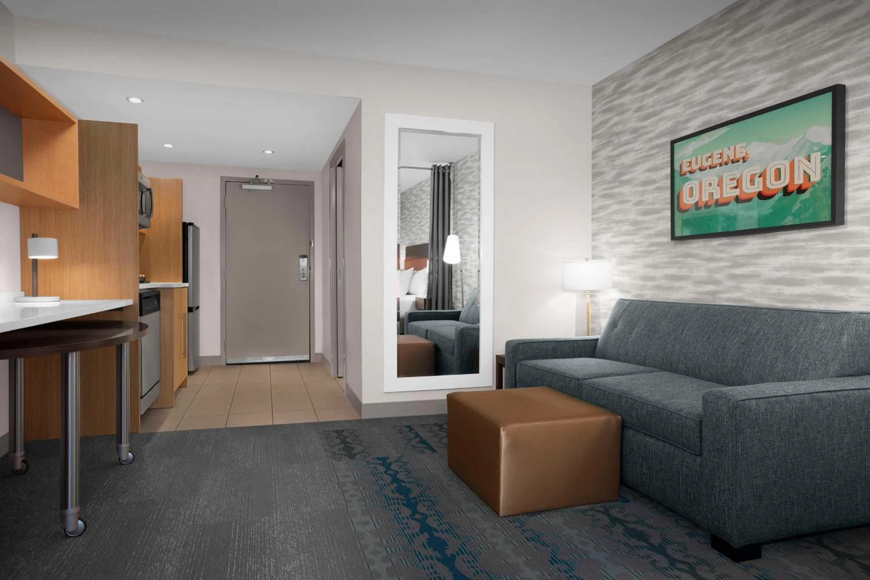 Kitchen or kitchenette in Home2 Suites by Hilton Eugene Downtown University Area