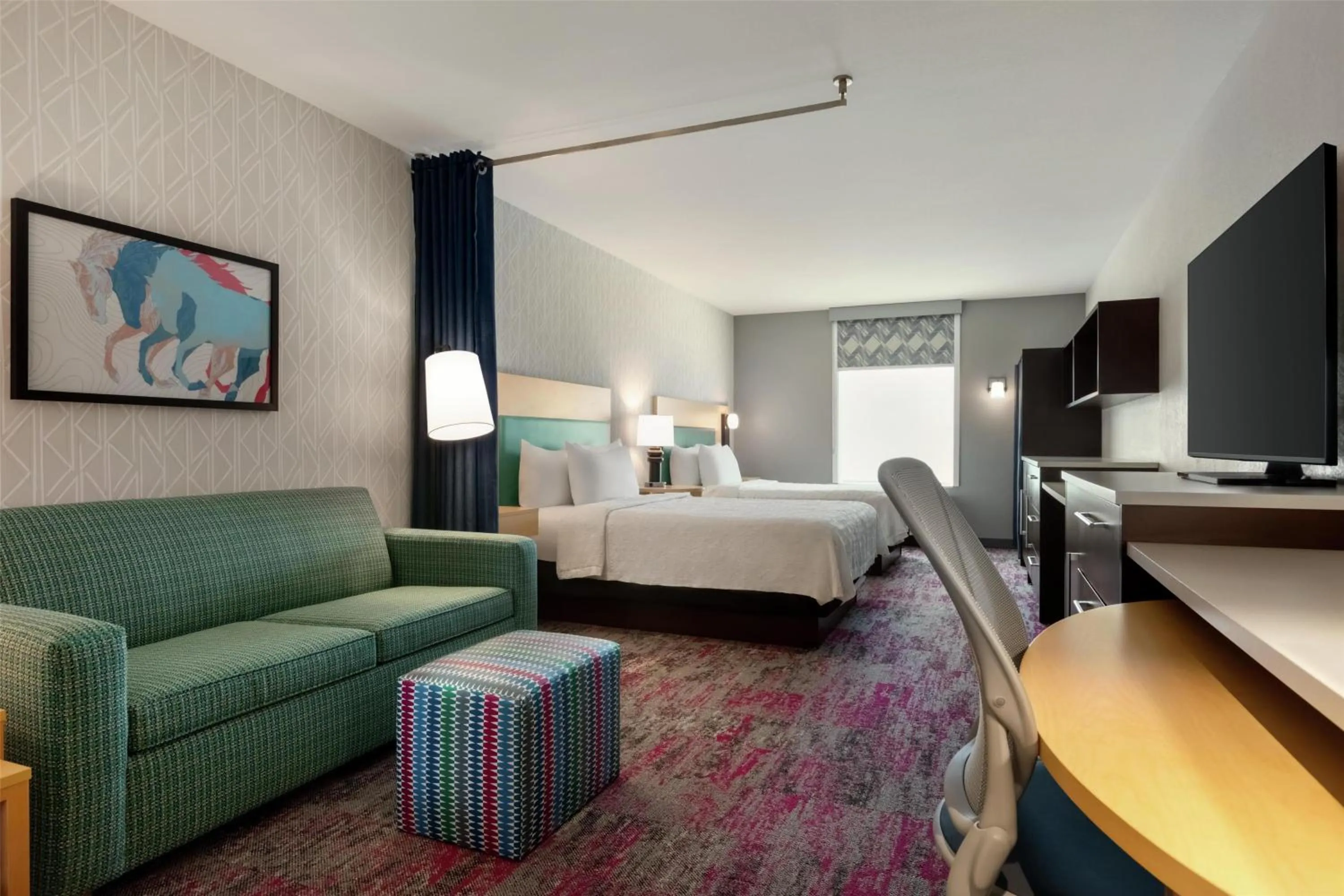 Living room, Bed in Home2 Suites by Hilton Houston Energy Corridor