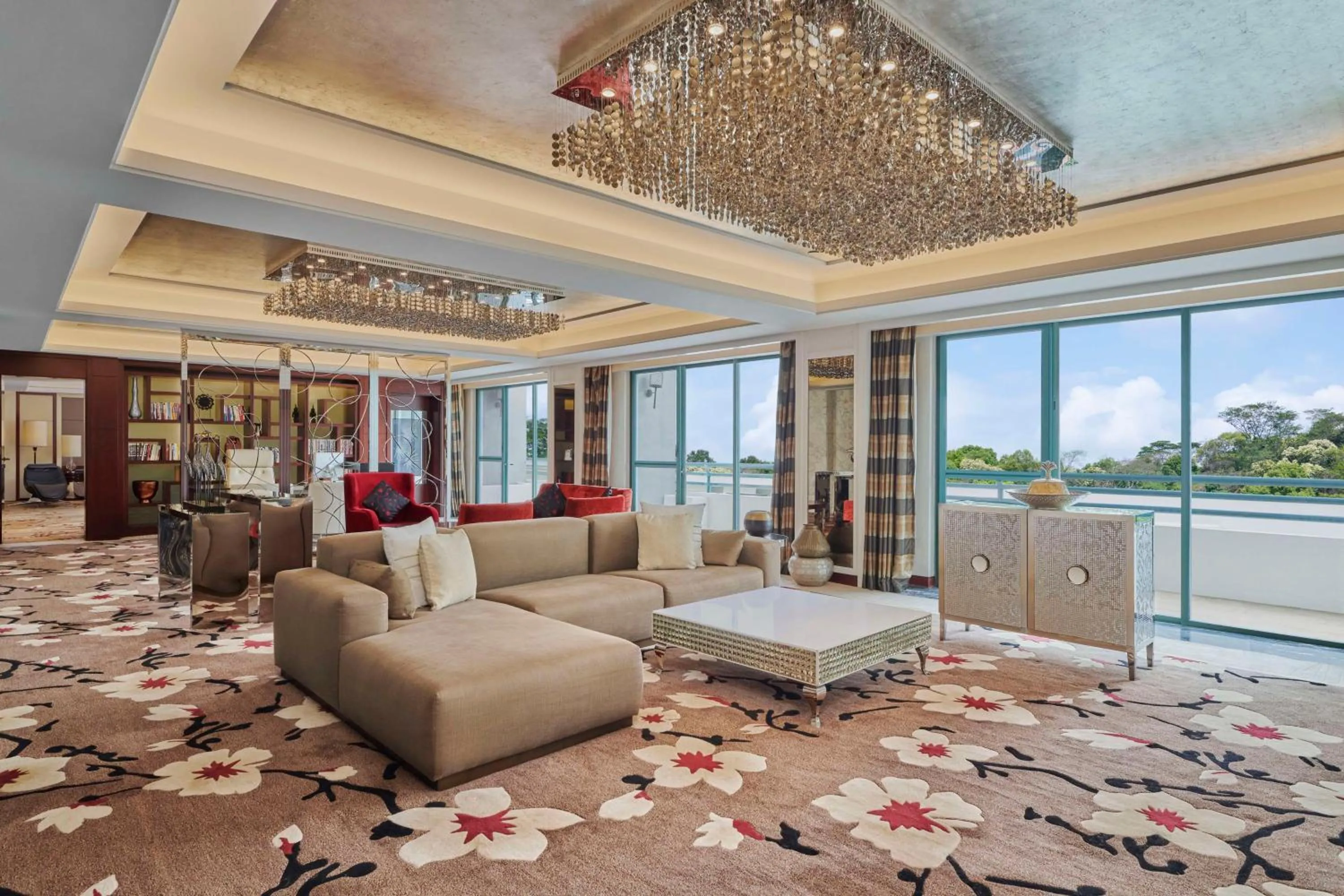 Living room in Hilton Guangzhou Science City, Free Shuttle Bus during Canton Fair