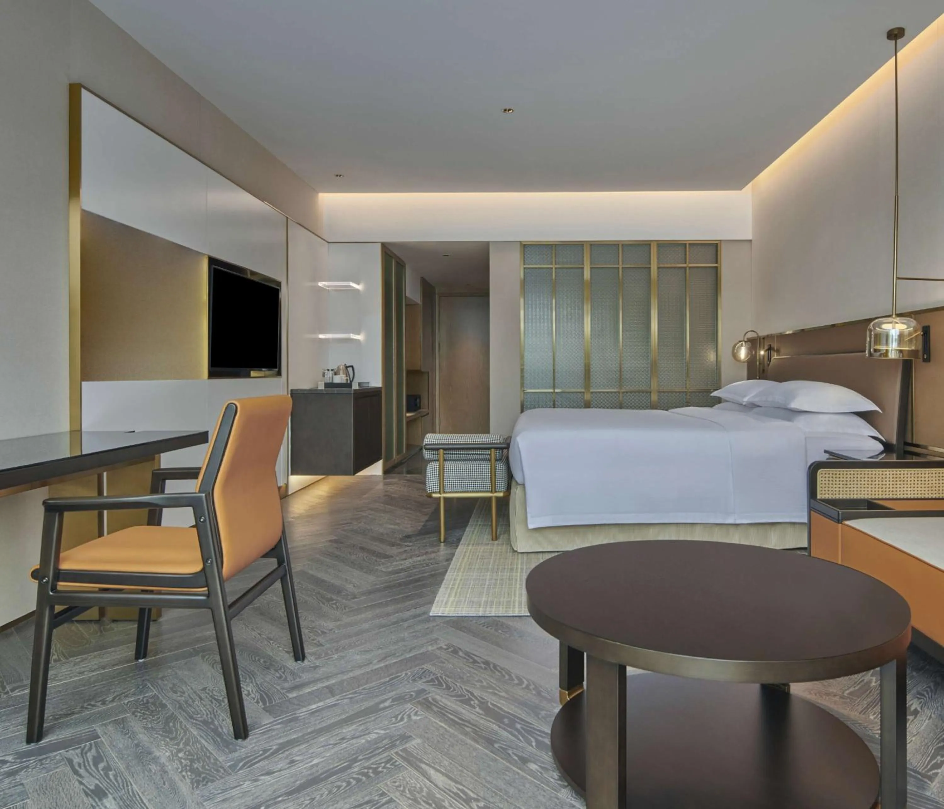 Bedroom, Bed in Hilton Guangzhou Science City, Free Shuttle Bus during Canton Fair