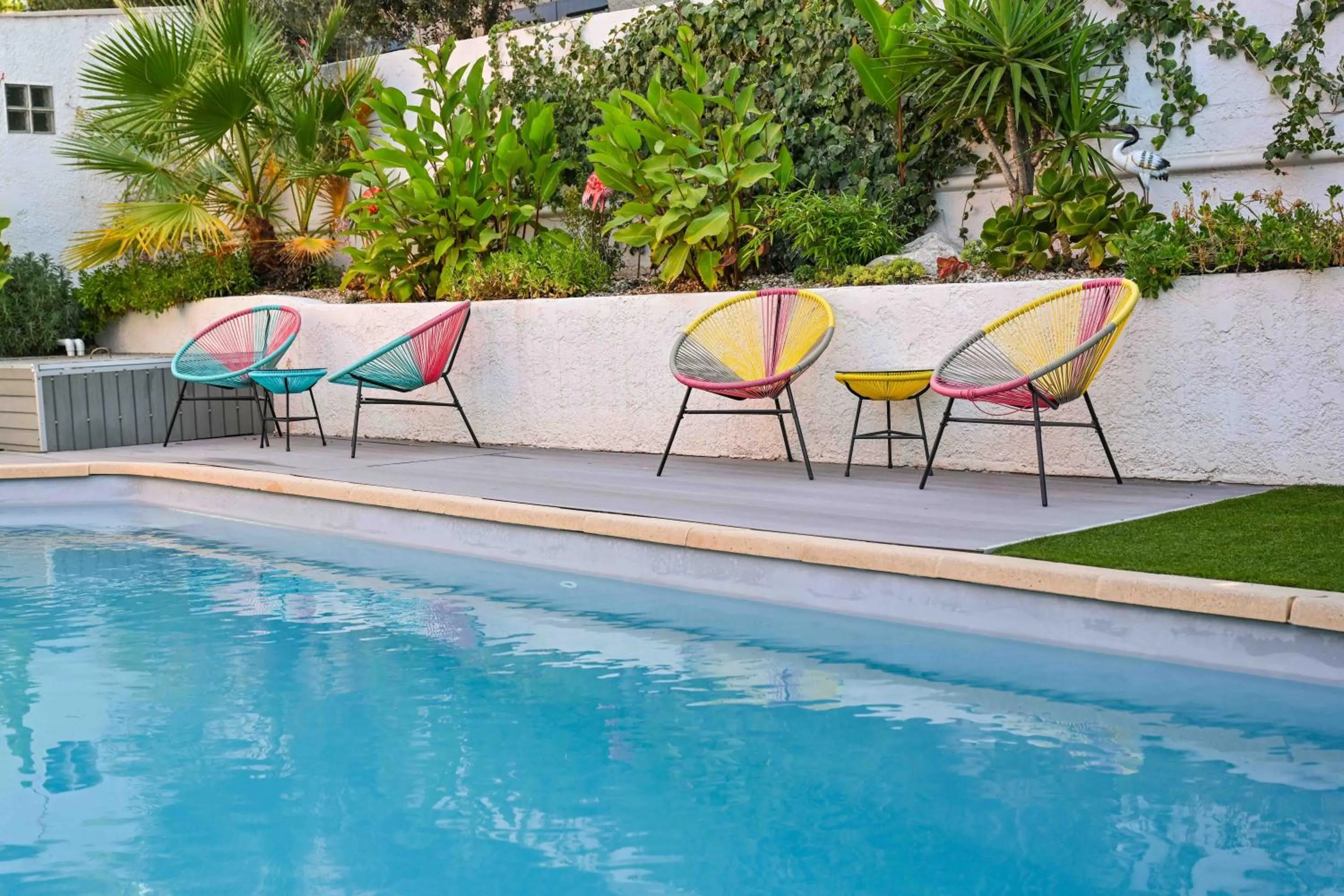 Pool view in Hotel La Tuiliere
