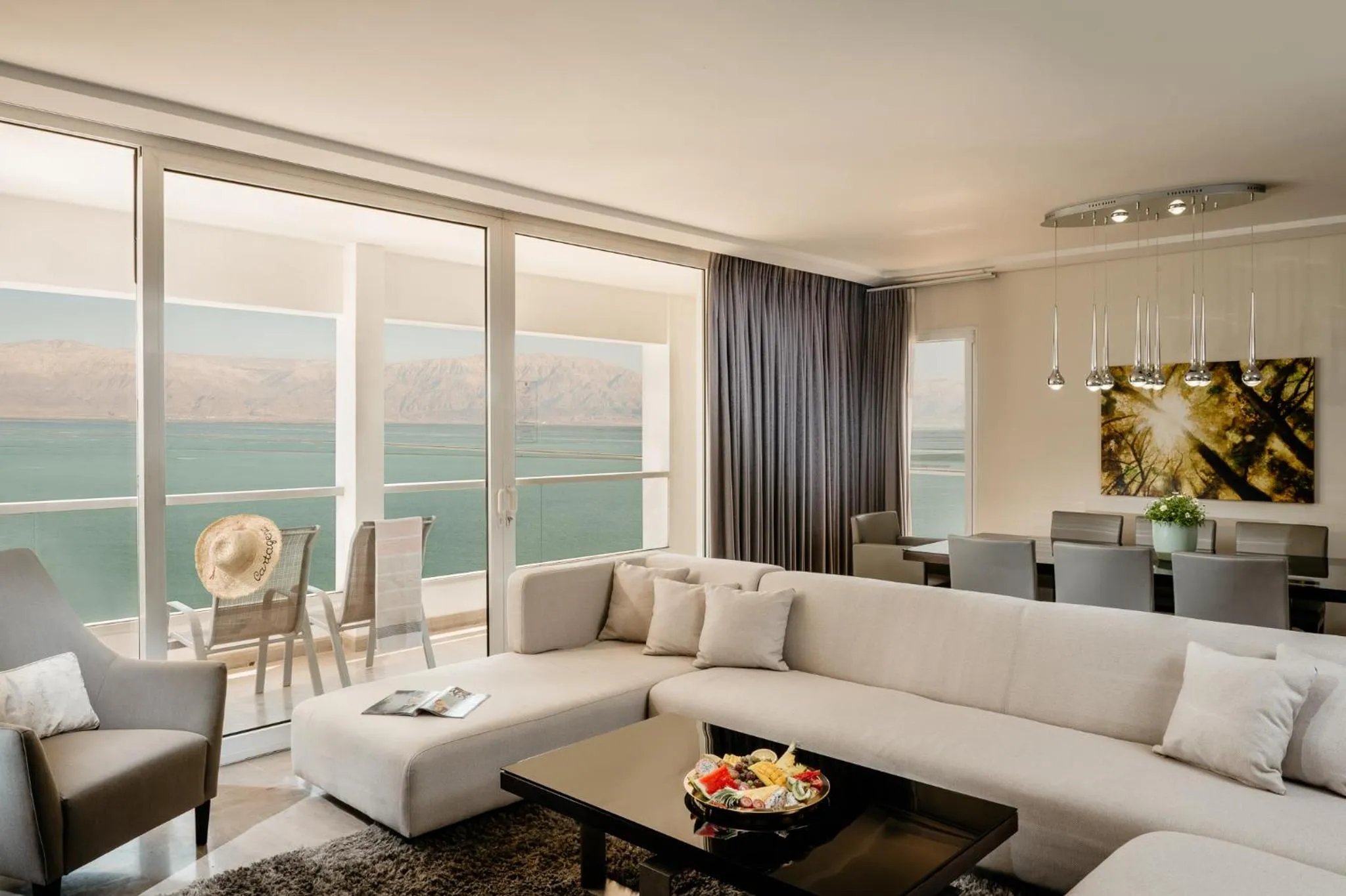 Living room in Vert Dead Sea by AFI Hotels