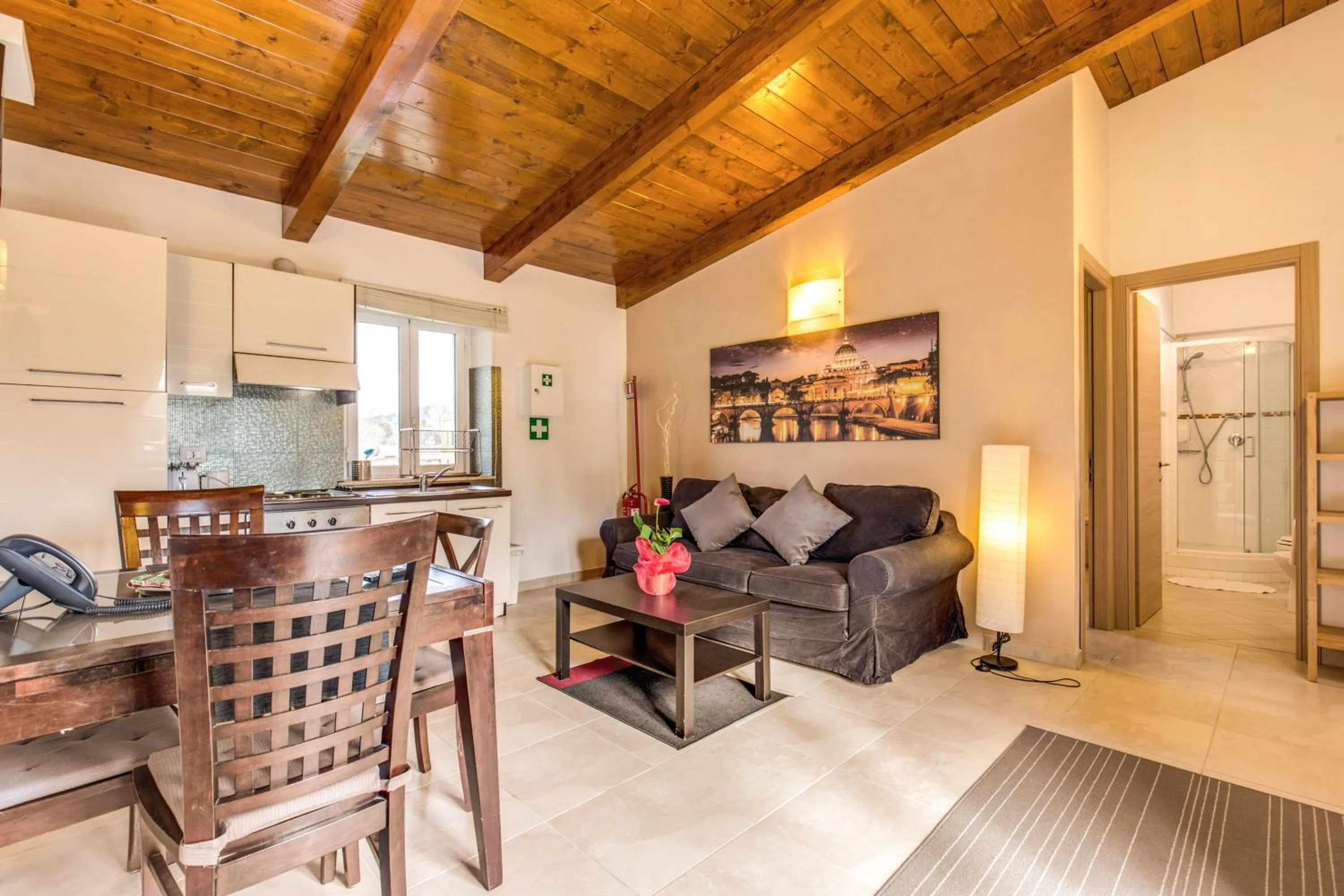 Seating area in Aurelia Vatican Apartments