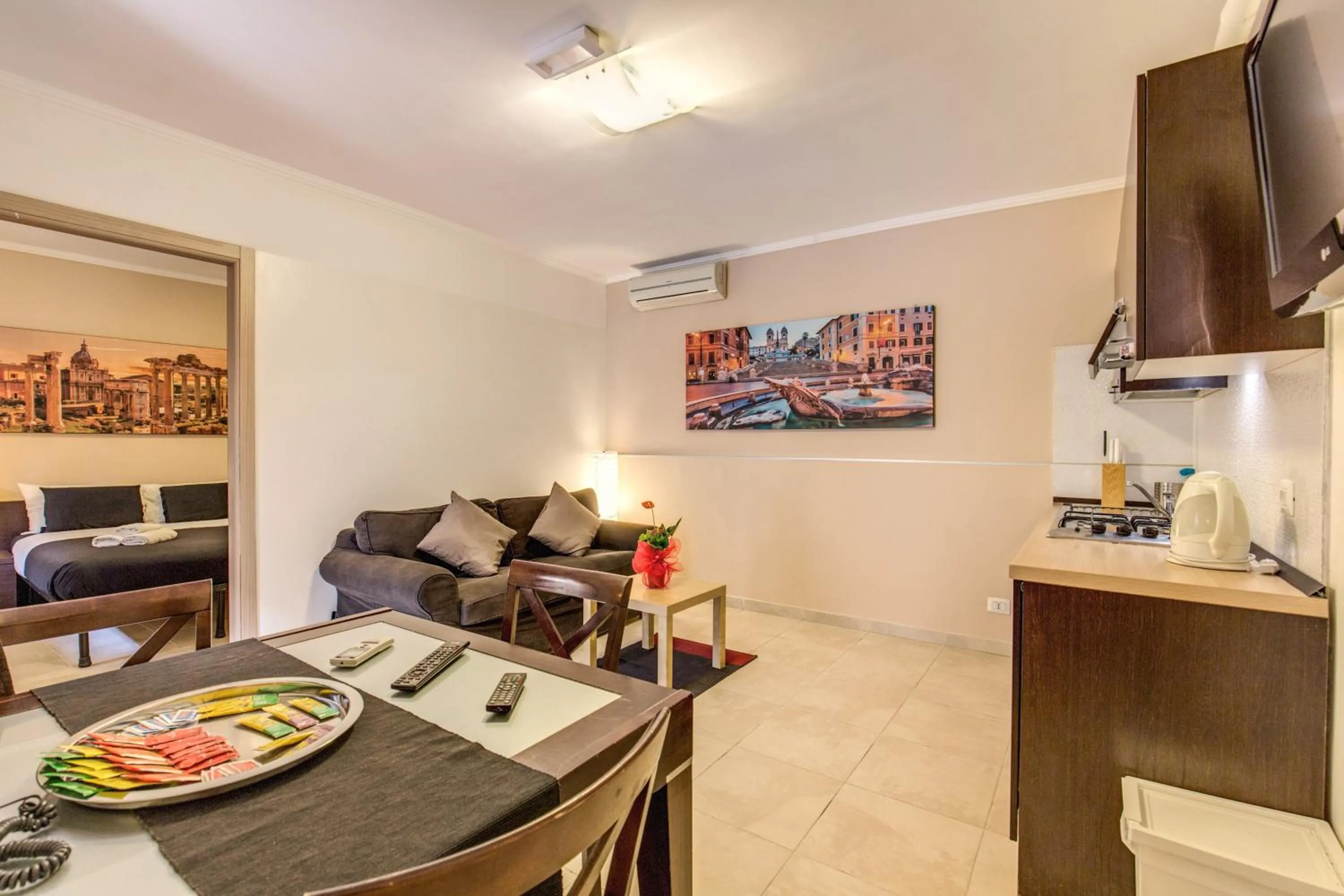 Seating area in Aurelia Vatican Apartments